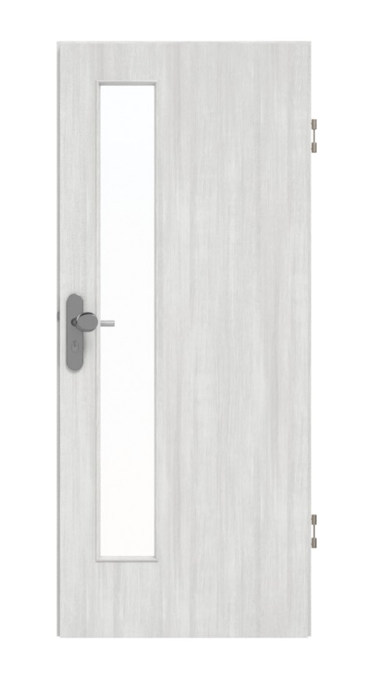 DRZWI WEJŚCIOWE GARANT Authentic Grigio CePaL z przeszkleniem LA-4 po stronie zamka