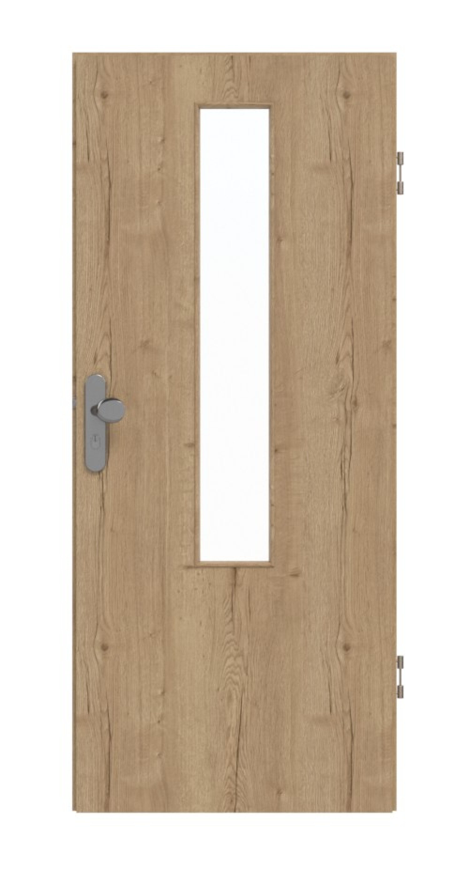 GARANT Drzwi wejściowe do mieszkania Authentic Dąb szczelinowy CePaL z przeszkleniem LA-5 centralnie