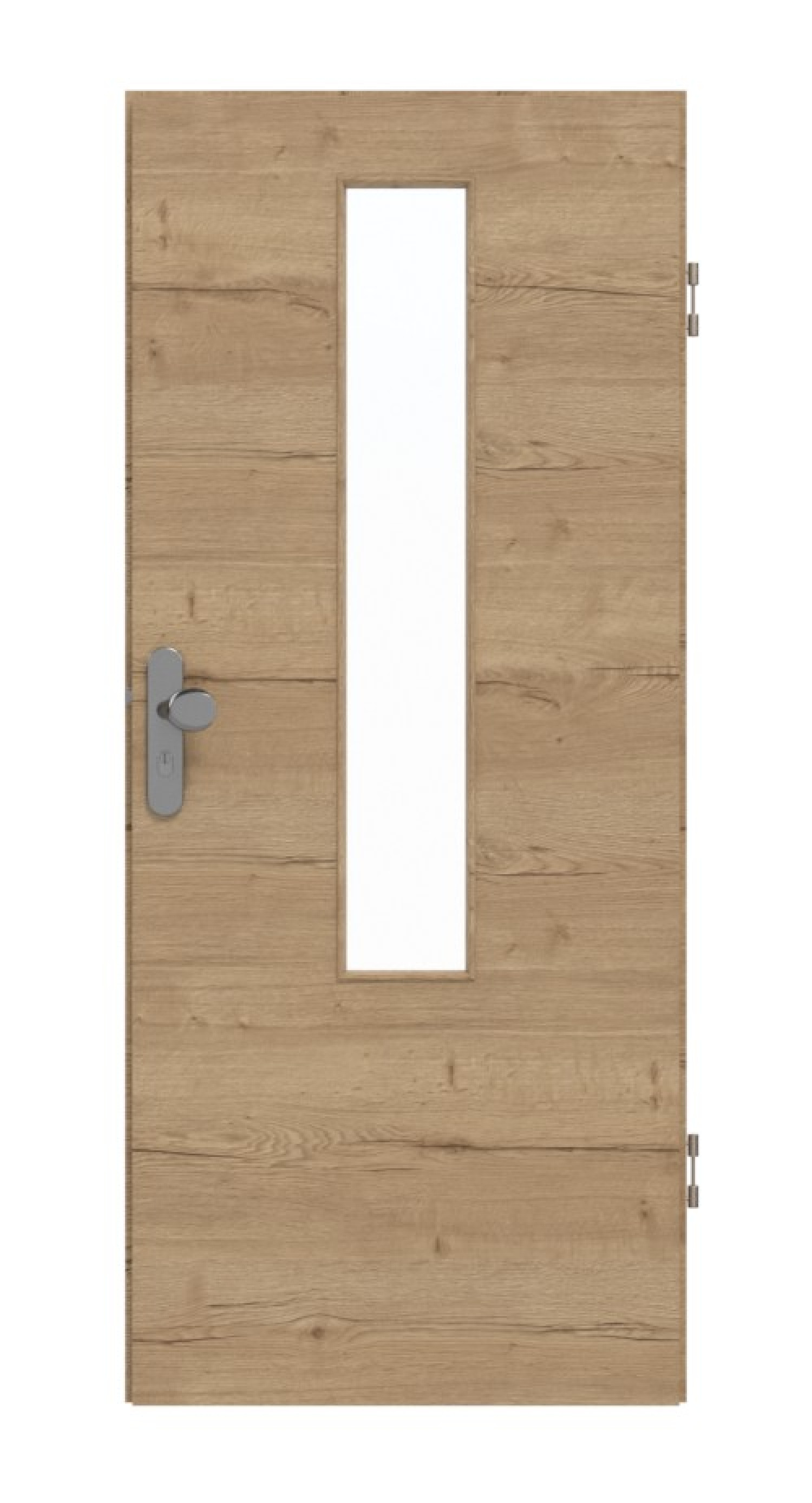 GARANT Drzwi wejściowe do mieszkania Układ poprzeczny Authentic Dąb szczelinowy CePaL z przeszkleniem LA-5 centralnie