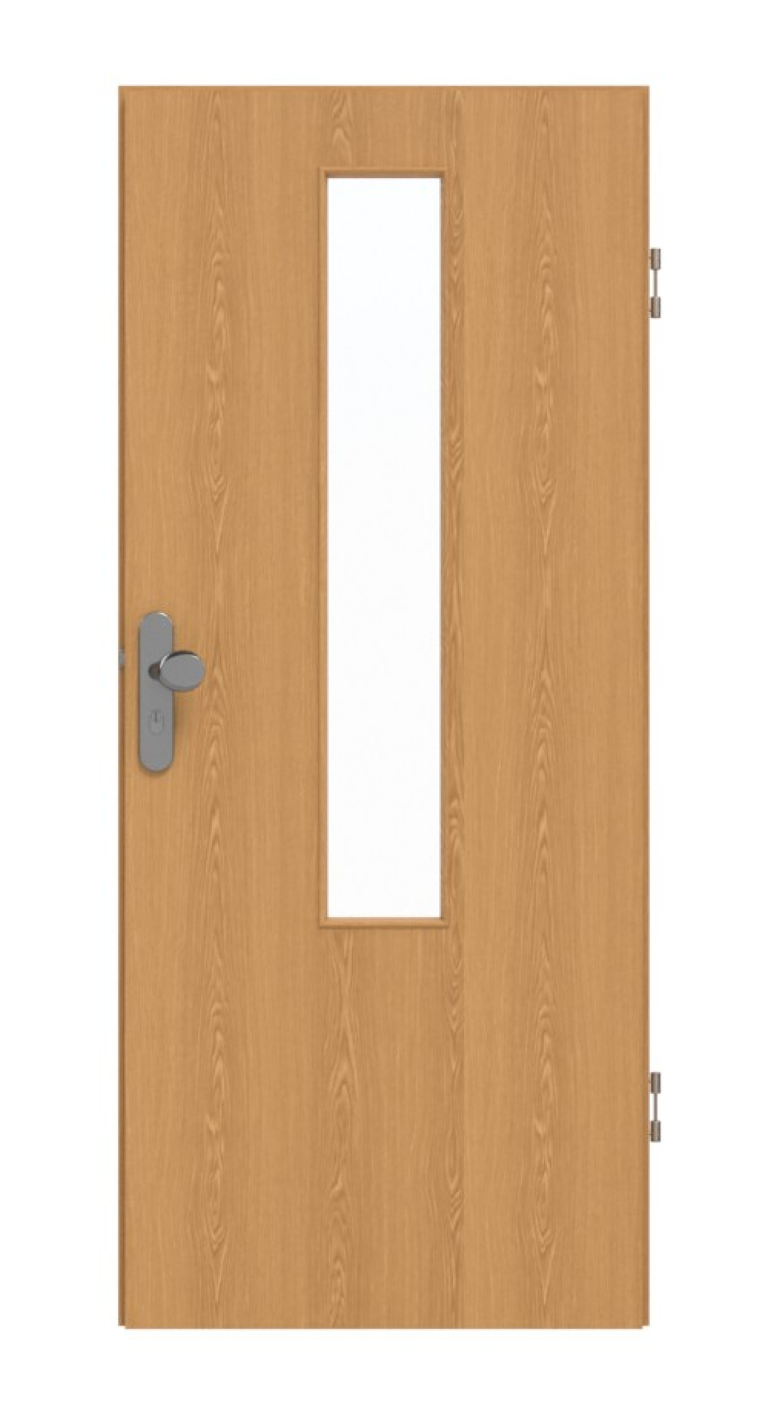 GARANT drzwi wejściowe do mieszkania dąb Premium CePaL z przeszkleniem LA-5 na środku