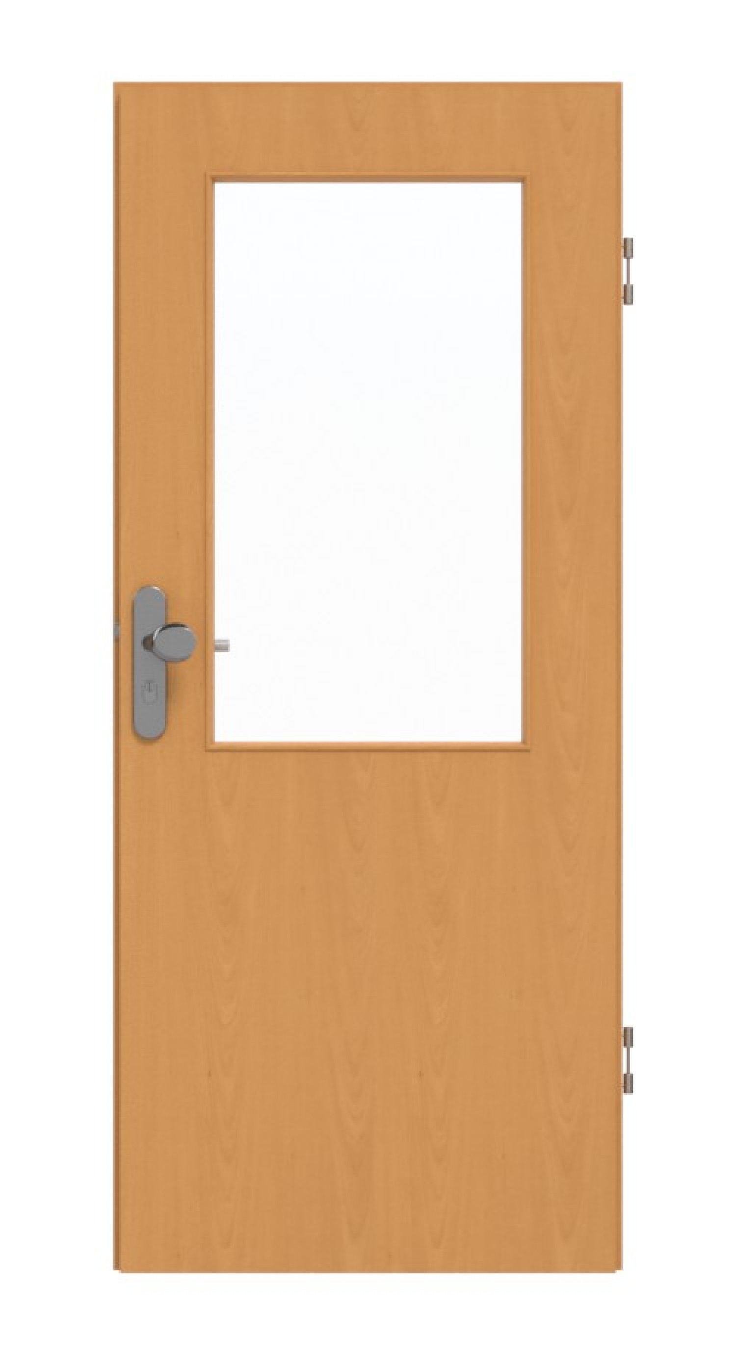 Widok frontowy drzwi wejściowych GARANT Buche Exklusiv CePaL z przeszkleniem LA-6