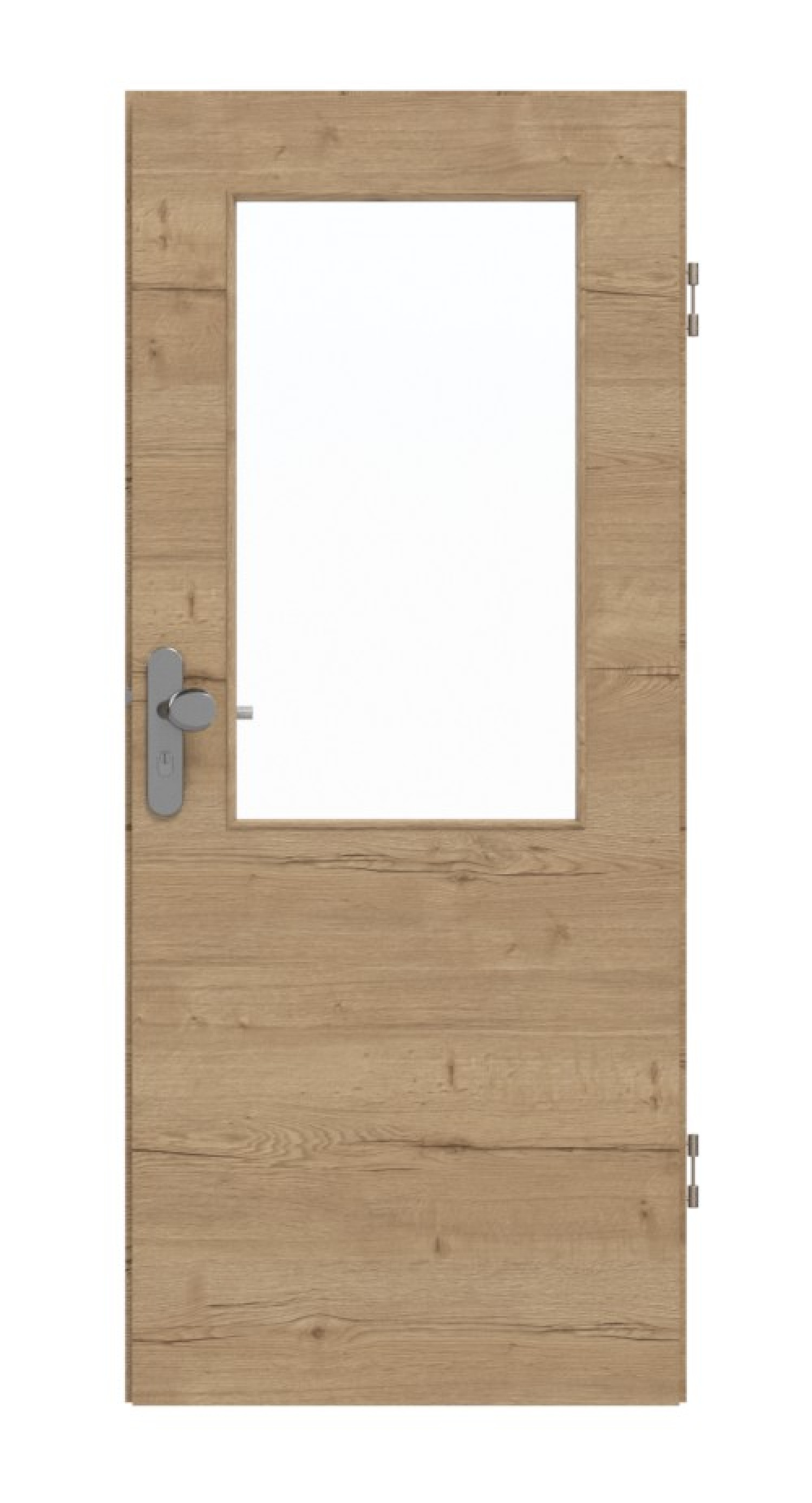 GARANT Drzwi wejściowe do mieszkania Układ poprzeczny Authentic Dąb szczelinowy CePaL z przeszkleniem LA-6
