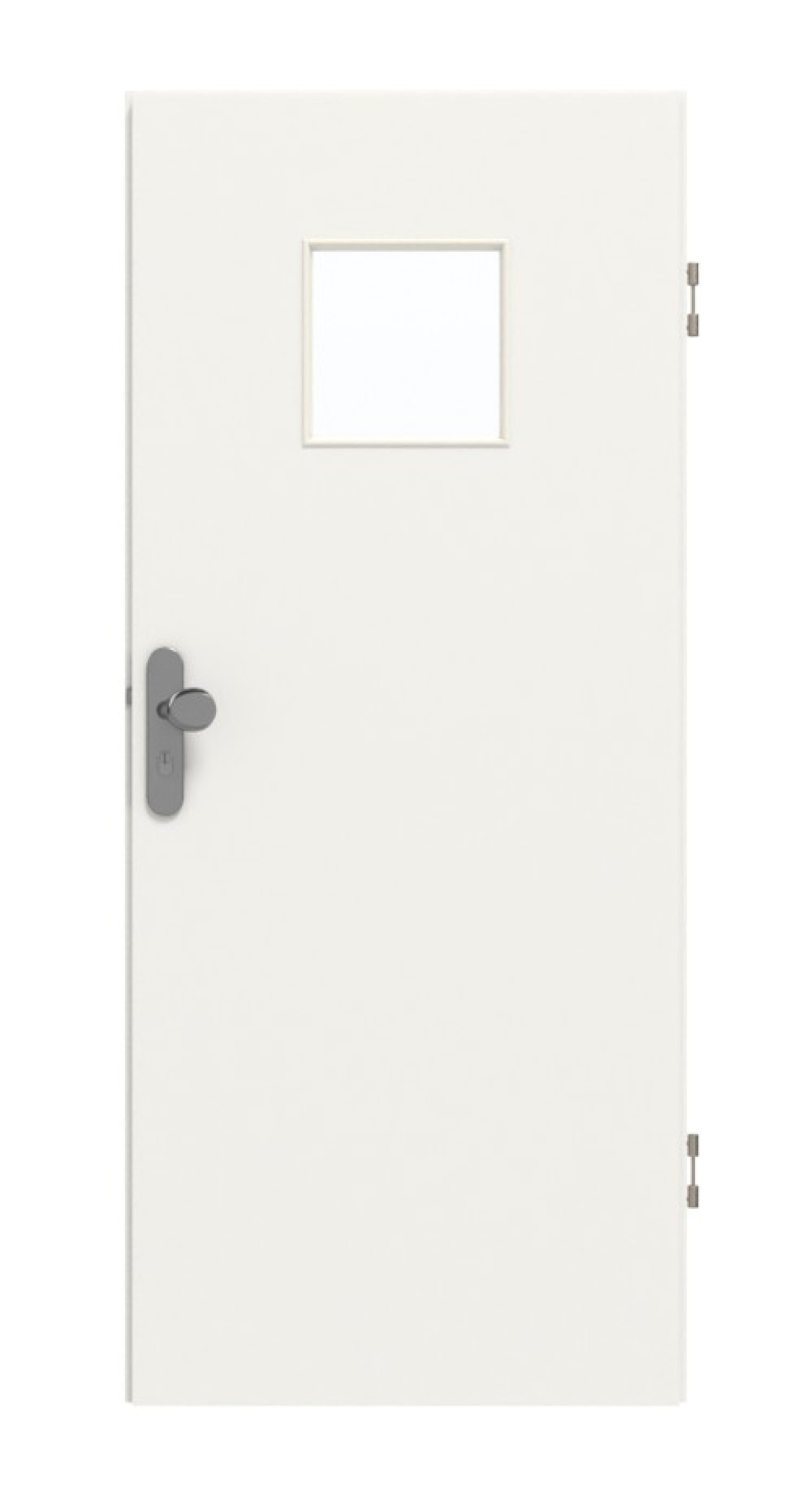 DRZWI WEJŚCIOWE GARANT BIAŁY LAKIER 9016 z przeszkleniem LA-7