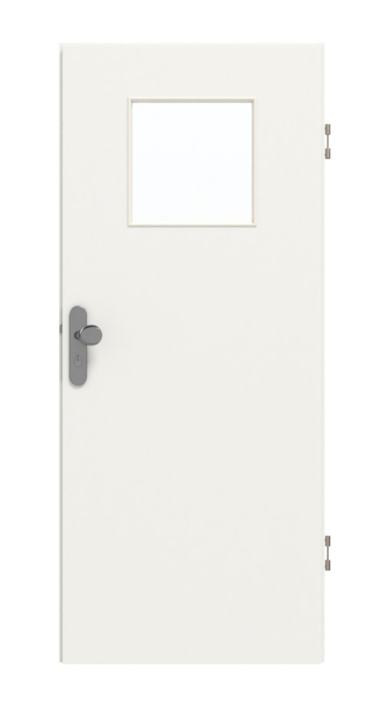 DRZWI WEJŚCIOWE GARANT BIAŁY LAKIER 9016 z przeszkleniem LA-9