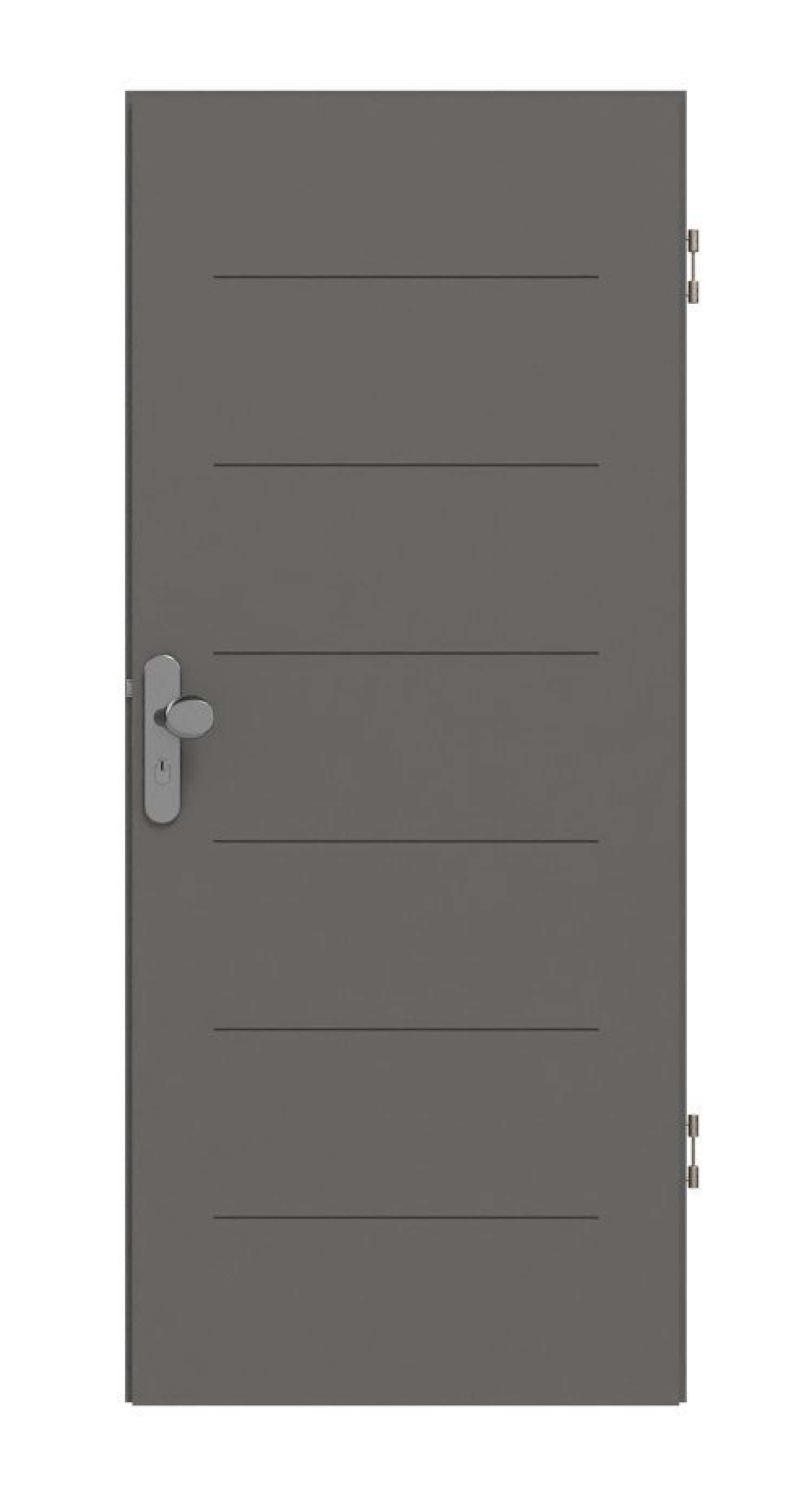 Frontansicht drzwi wejściowych Huga Signum 11 Hygge szary RAL 7037 lakier Concept