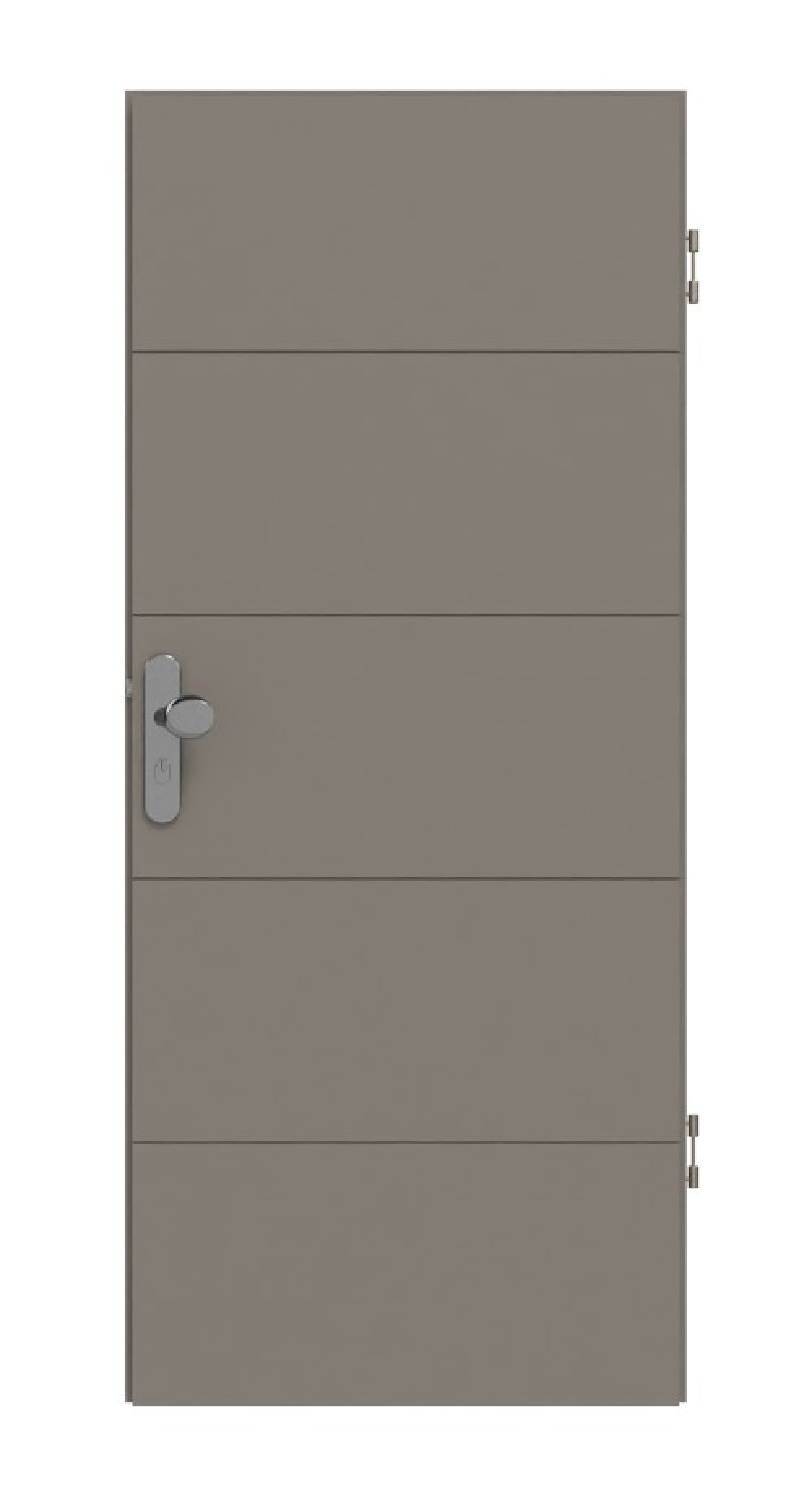 Frontansicht drzwi wejściowych do mieszkania Signum 15 Basic Lack Taupe RAL 7048 - Huga