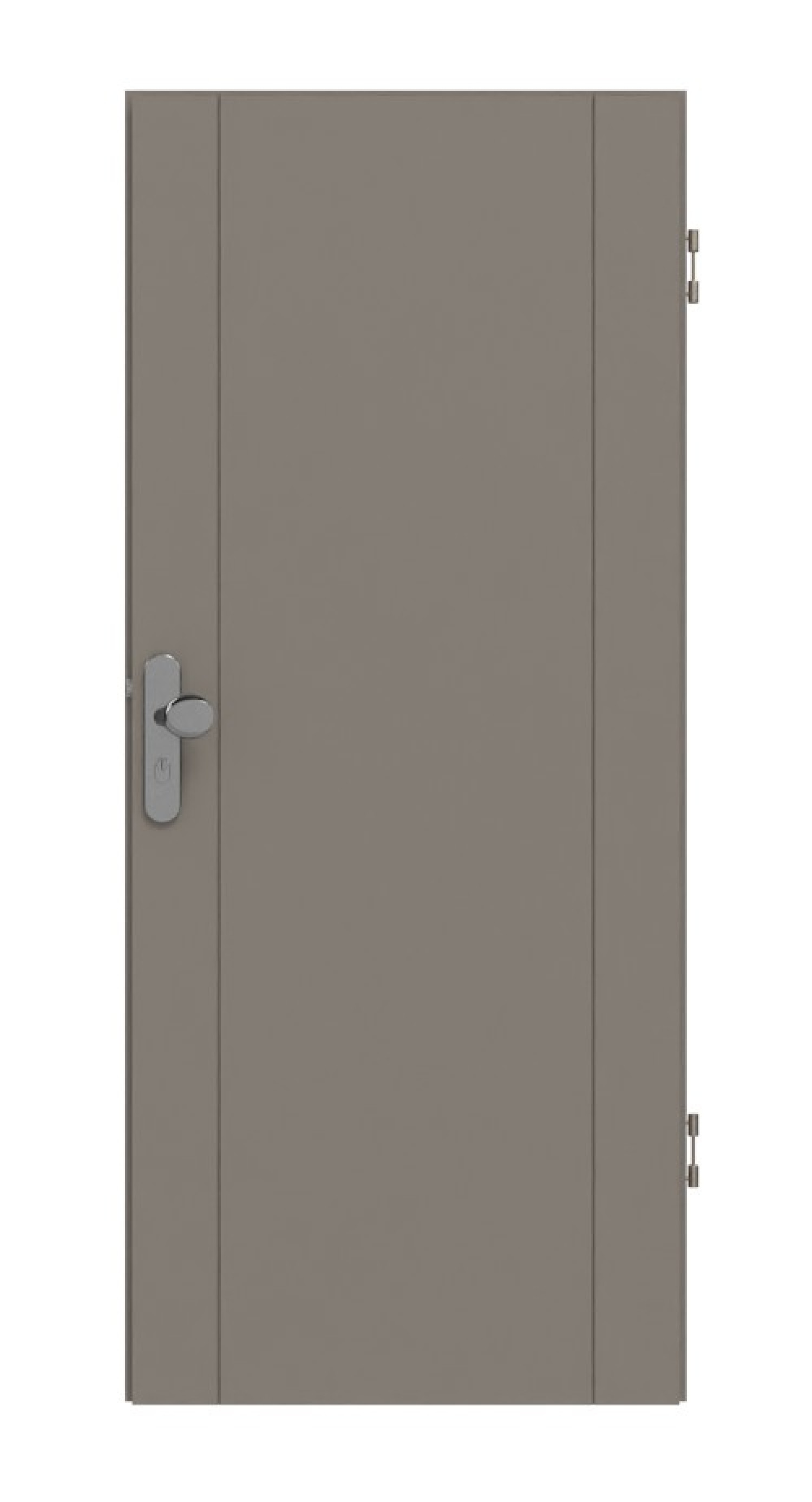 Frontansicht drzwi wejściowych do mieszkania Signum 16 Basic Lack Taupe RAL 7048 - Huga