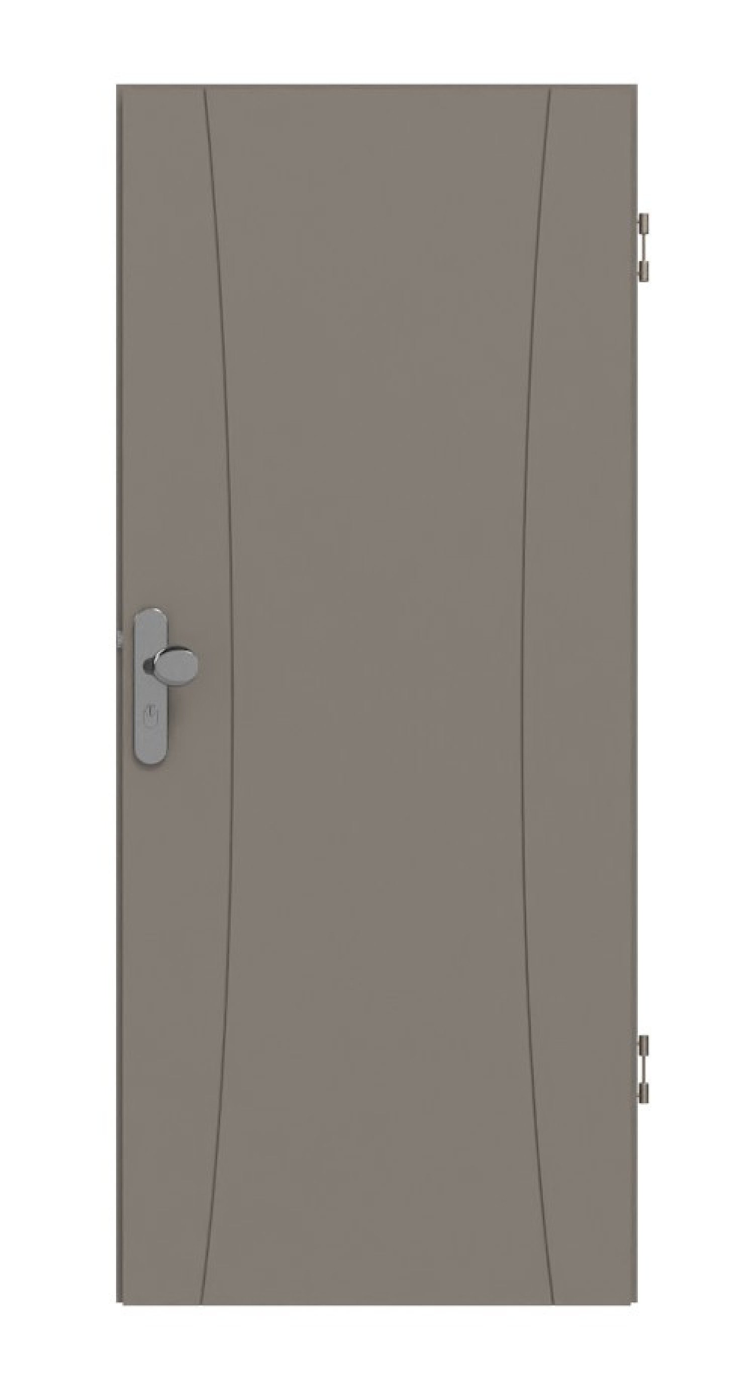 Frontansicht drzwi wejściowych Signum 20 Basic Lak Taupe RAL 7048 - Huga
