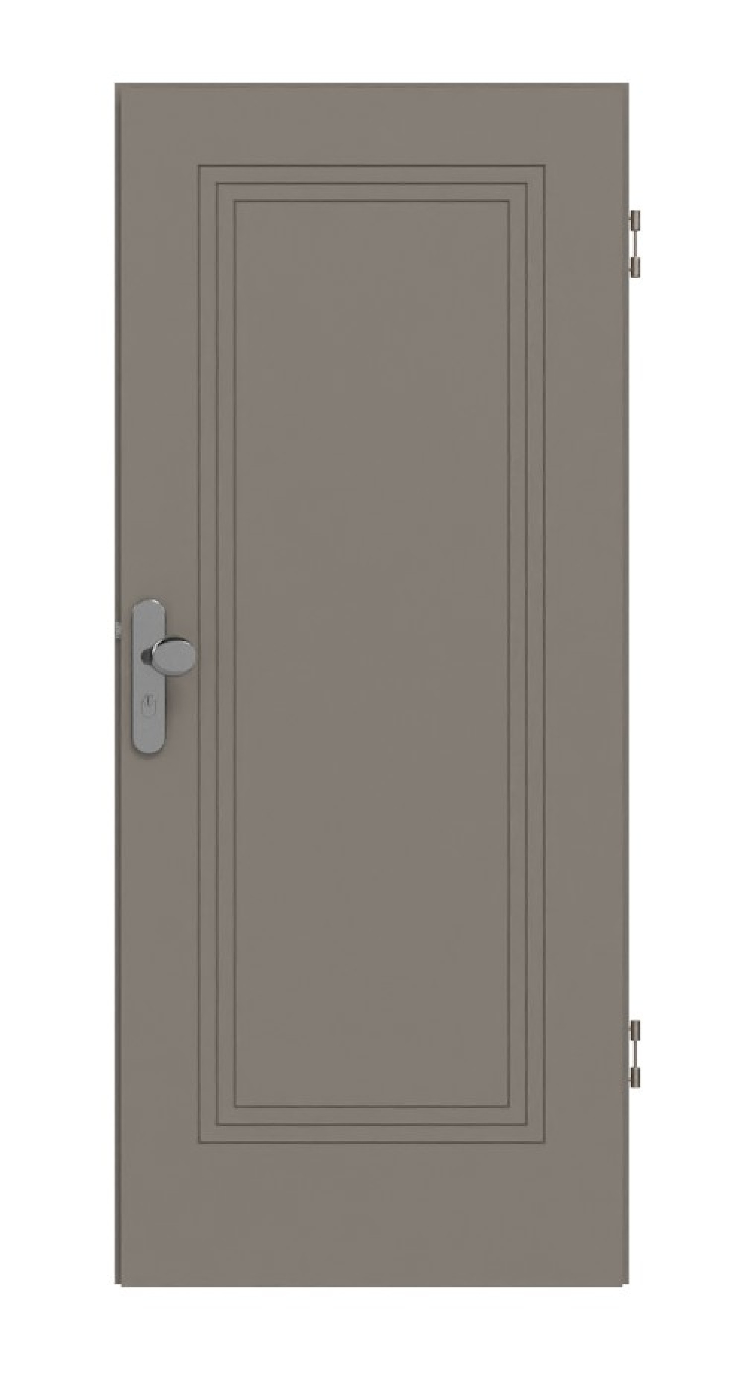 Frontansicht drzwi wejściowych Signum 21 Basic Lak Taupe RAL 7048 - Huga