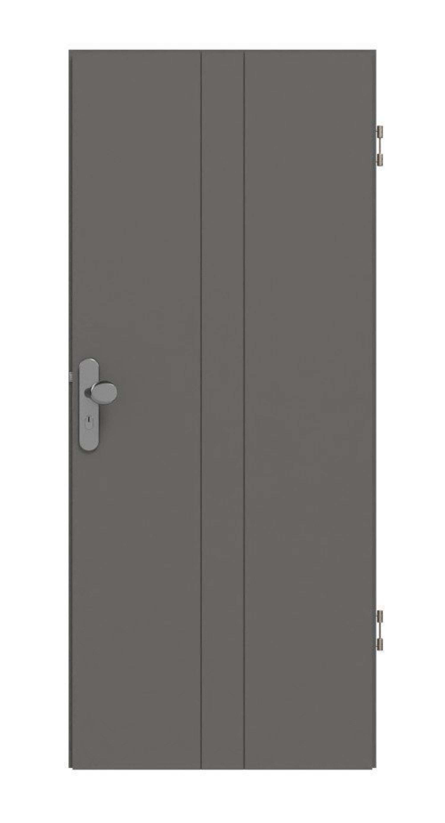 Frontansicht drzwi wejściowych Huga Signum 23 Hygge szary RAL 7037 lakier Concept