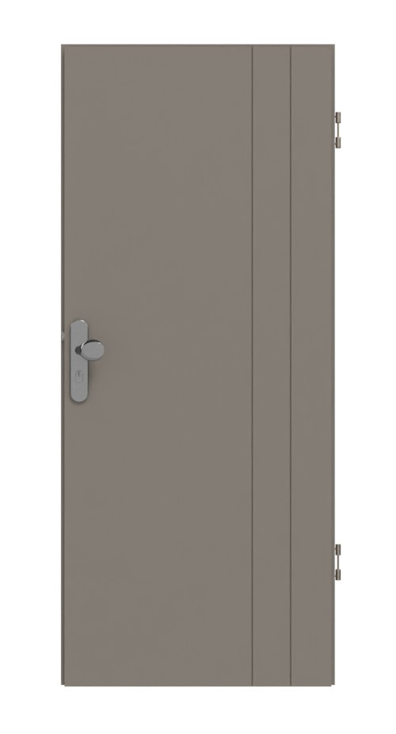 Frontansicht drzwi wejściowych do mieszkania Signum 39 Basic Lack Taupe RAL 7048 - Huga