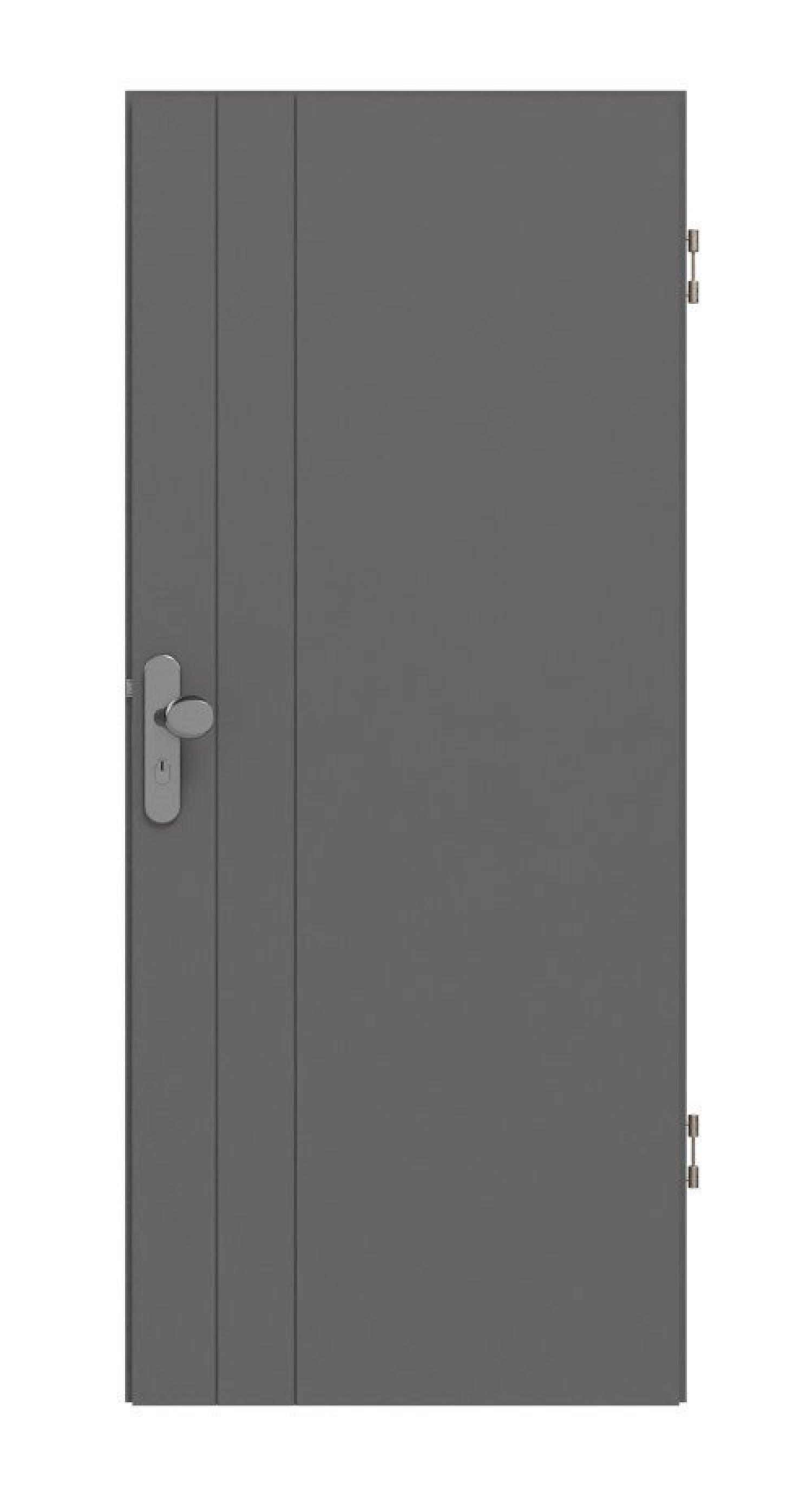 Frontansicht drzwi wejściowych Huga Signum 44 Hygge szary RAL 7037 Lakier Concept