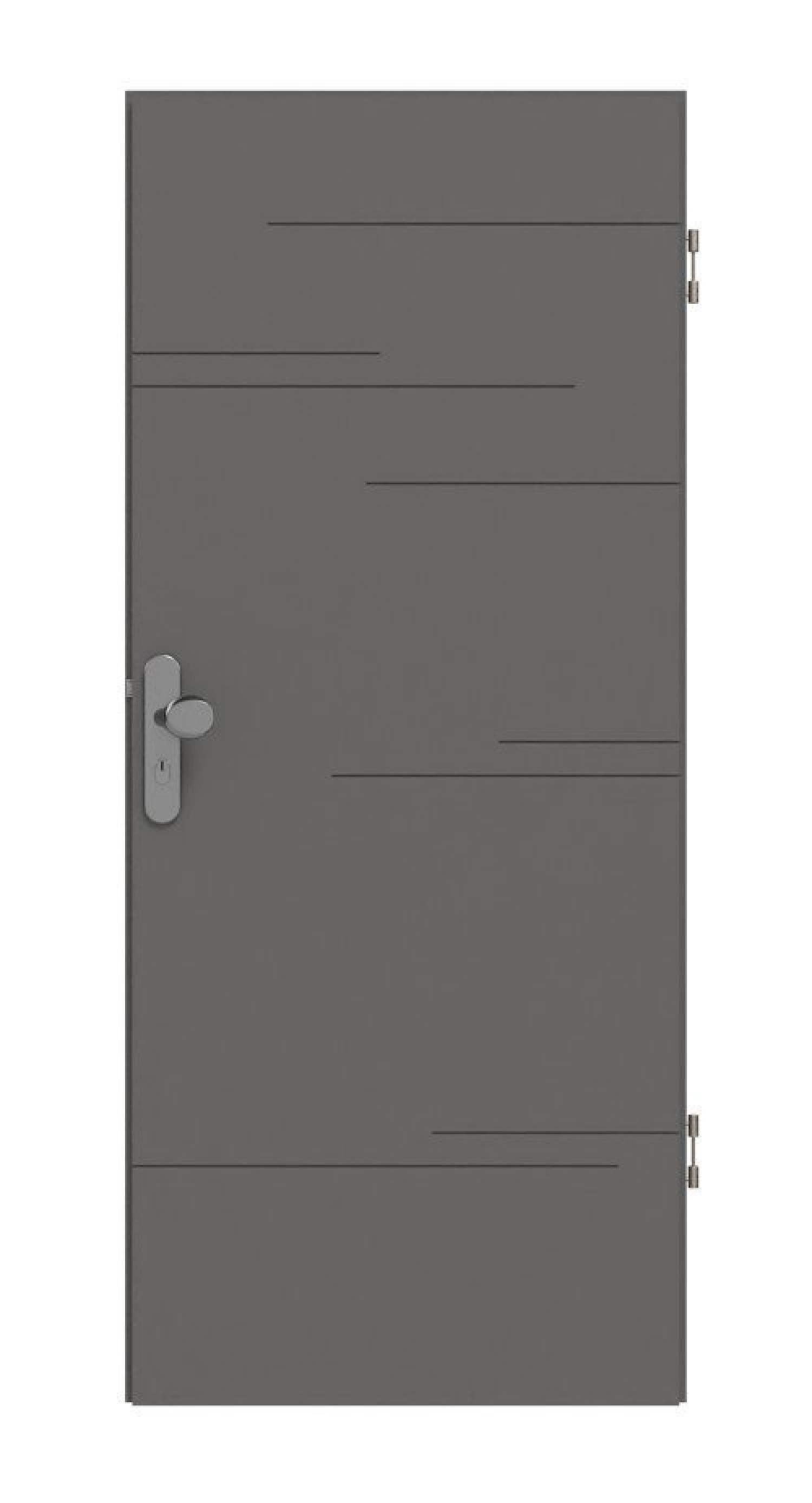 Frontansicht drzwi wejściowych Huga Signum 50 Hygge szary RAL 7037 Lakier Concept