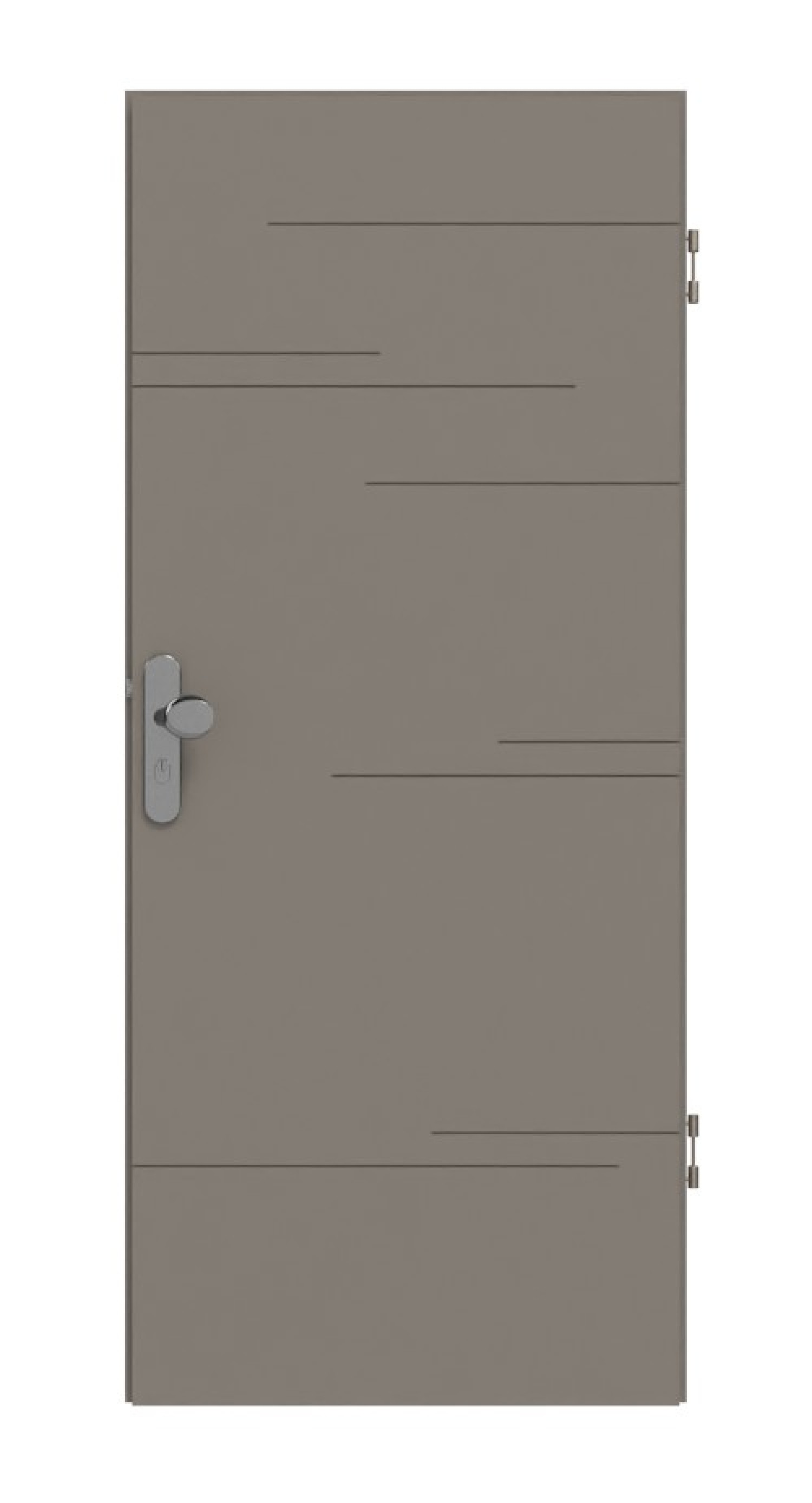 Frontansicht drzwi wejściowych Signum 50 Basic Lack Taupe RAL 7048 - Huga