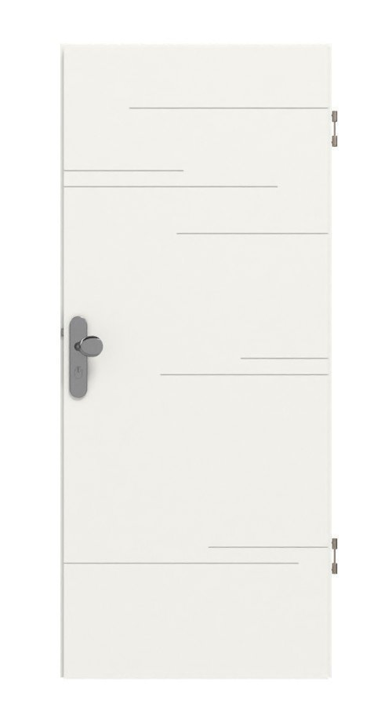 HÖRMANN Drzwi wejściowe do mieszkania Groove 50 Białe lakierowane DesignLine