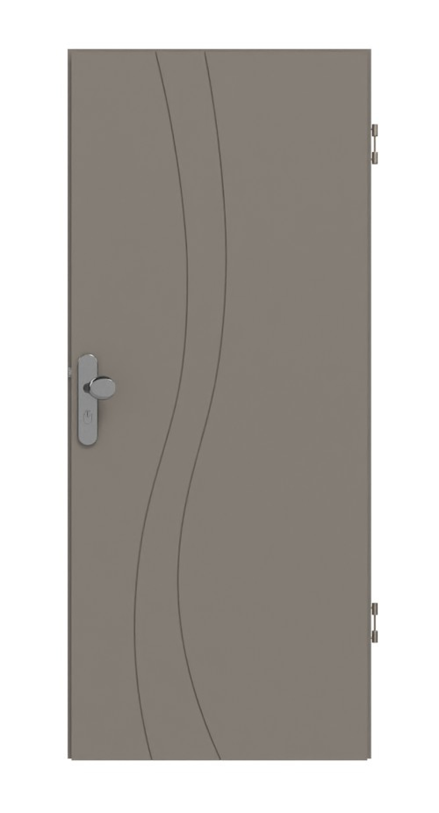 Frontansicht drzwi wejściowych Signum 51 Basic Lack Taupe RAL 7048 - Huga