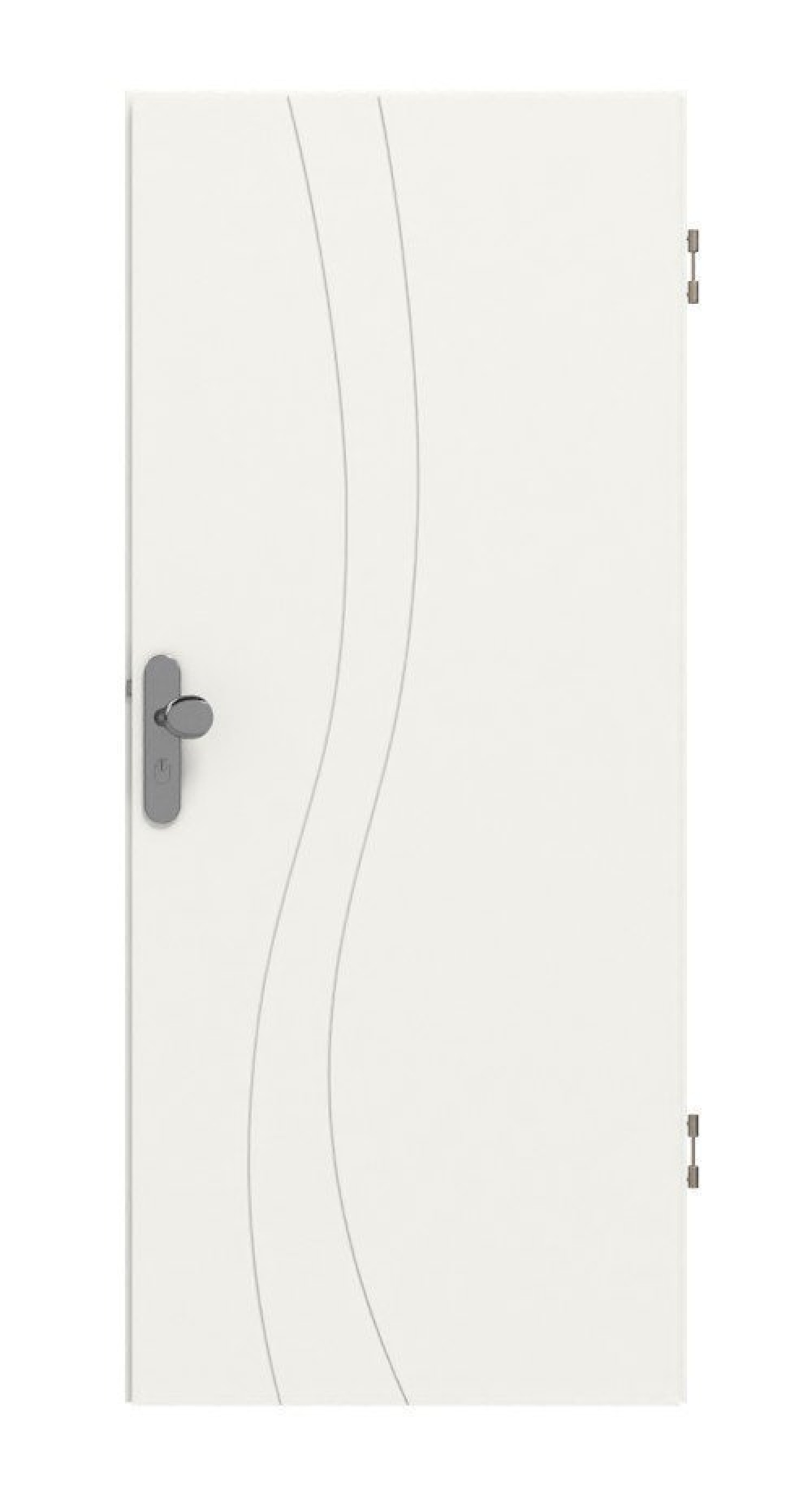 HÖRMANN Drzwi wejściowe do mieszkania Groove 51 Białe lakierowane DesignLine