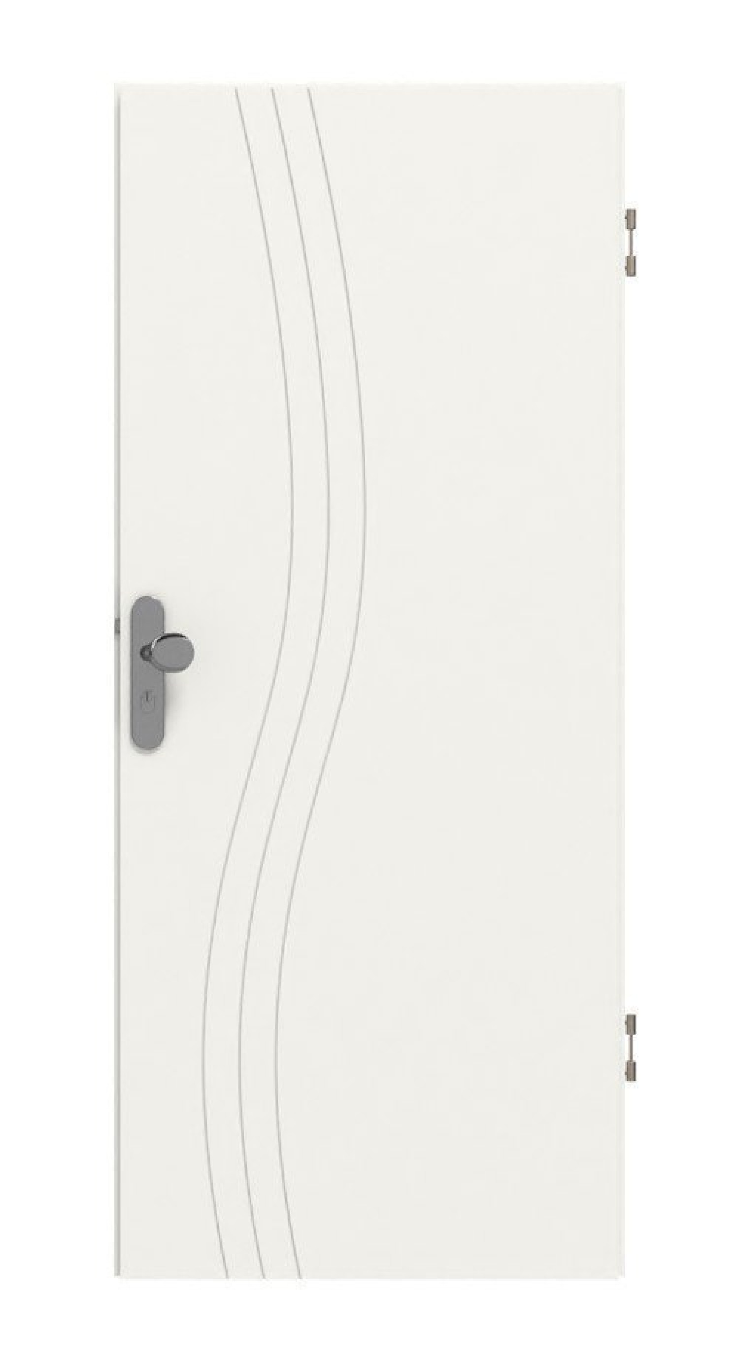 HÖRMANN Drzwi wejściowe do mieszkania Groove 53 Białe lakierowane DesignLine