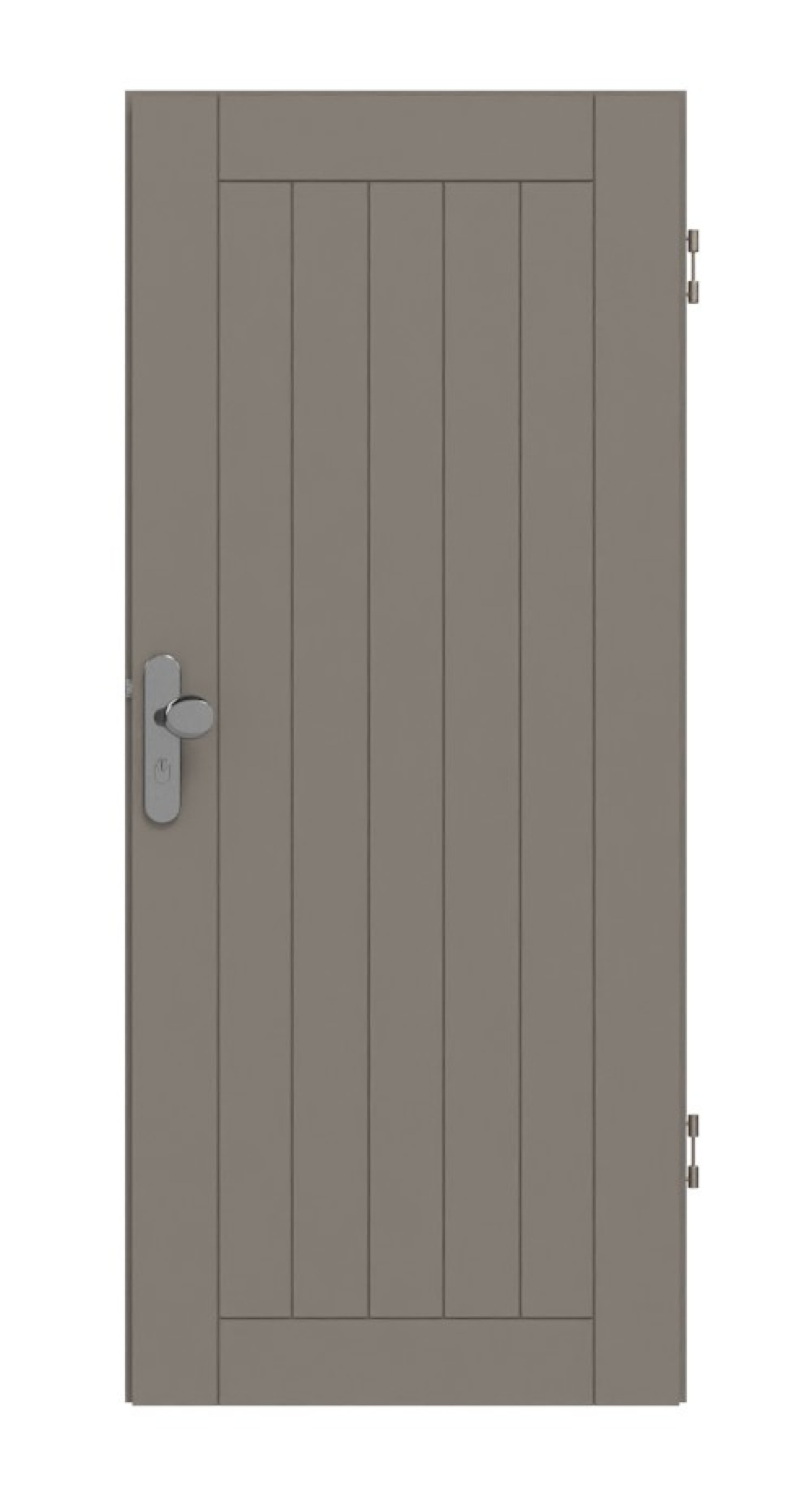 Frontansicht drzwi wejściowych do mieszkania Signum 54 Basic Lack Taupe RAL 7048 - Huga