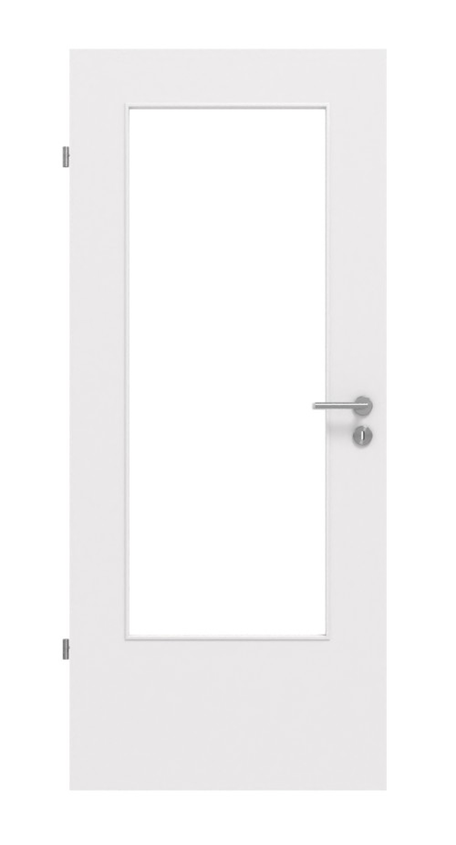 JELD-WEN Drzwi do pomieszczeń wilgotnych Szary Biały HPL-Primata z przeszkleniem LÖ-23