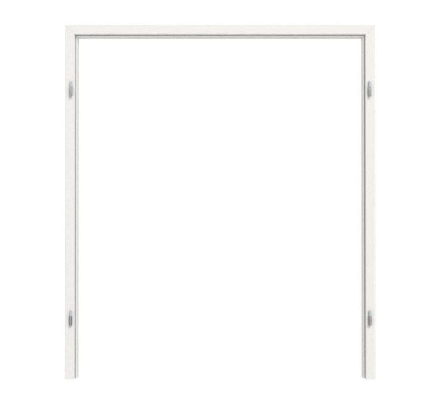 Frontansicht GARANT Blockrahmen dla drzwi podwójnych białe lakier 9016 z okrągłym brzegiem