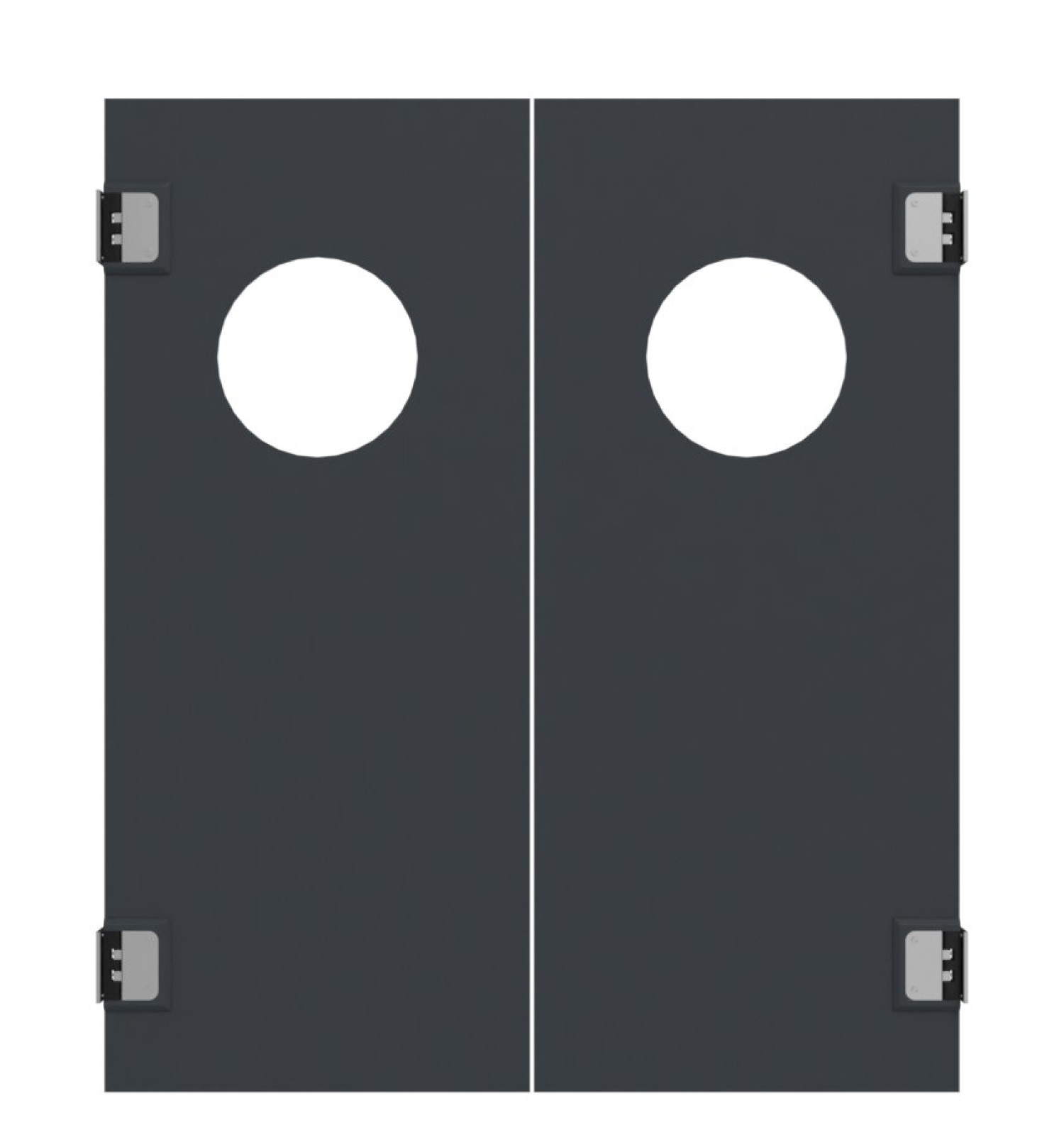 Drzwi podwójne wahadłowe HÖRMANN z tworzywa sztucznego z okrągłym przeszkleniem