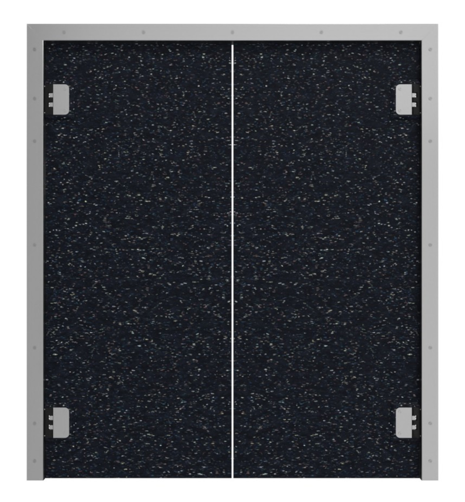 HÖRMANN Drzwi podwójne z tworzywa sztucznego czarne kolorowe z ościeżnicą