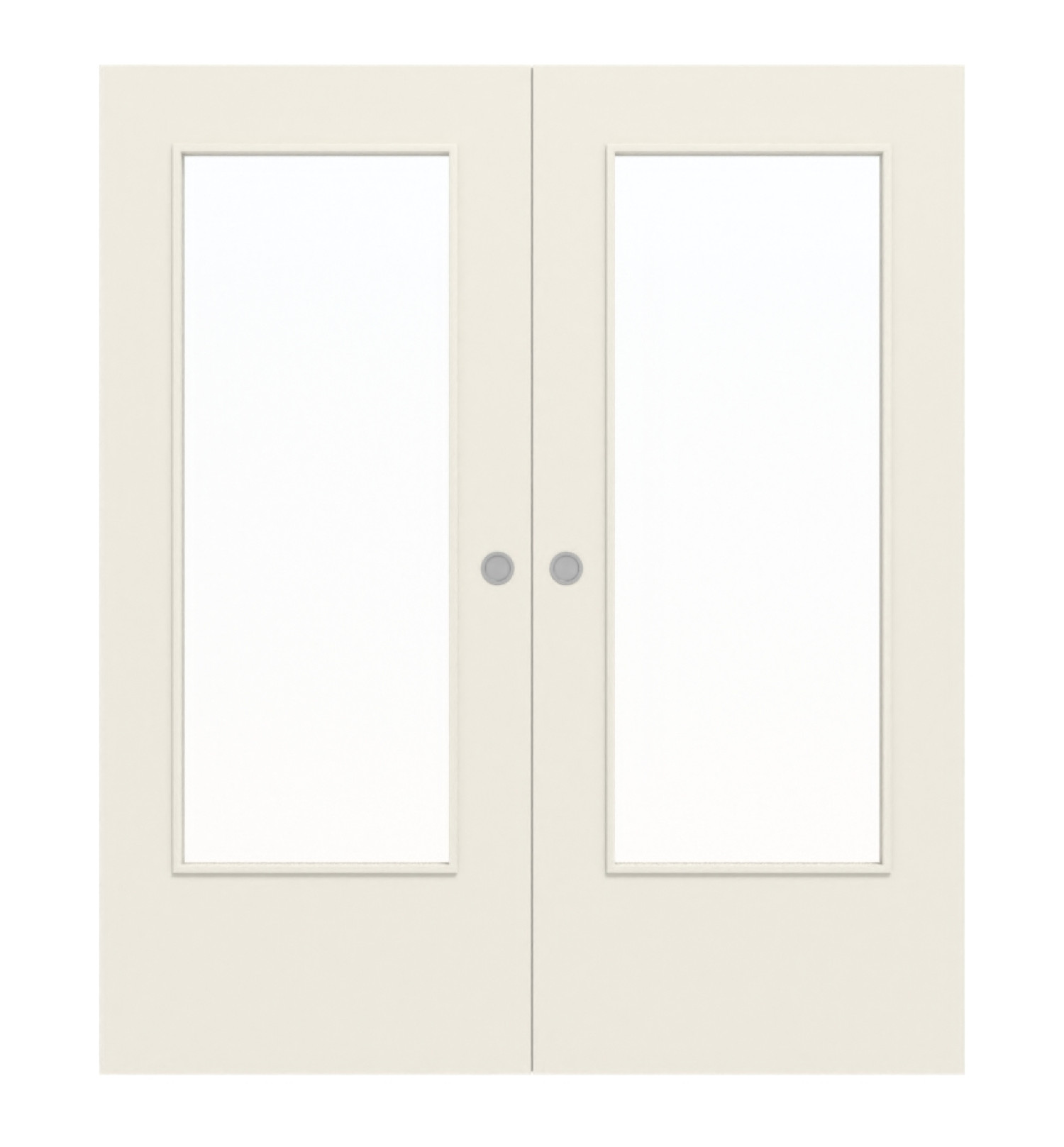 Front view of double-leaf sliding door Uni White A 242 PortaLit-CPL LA-DIN - Westag & Getalit