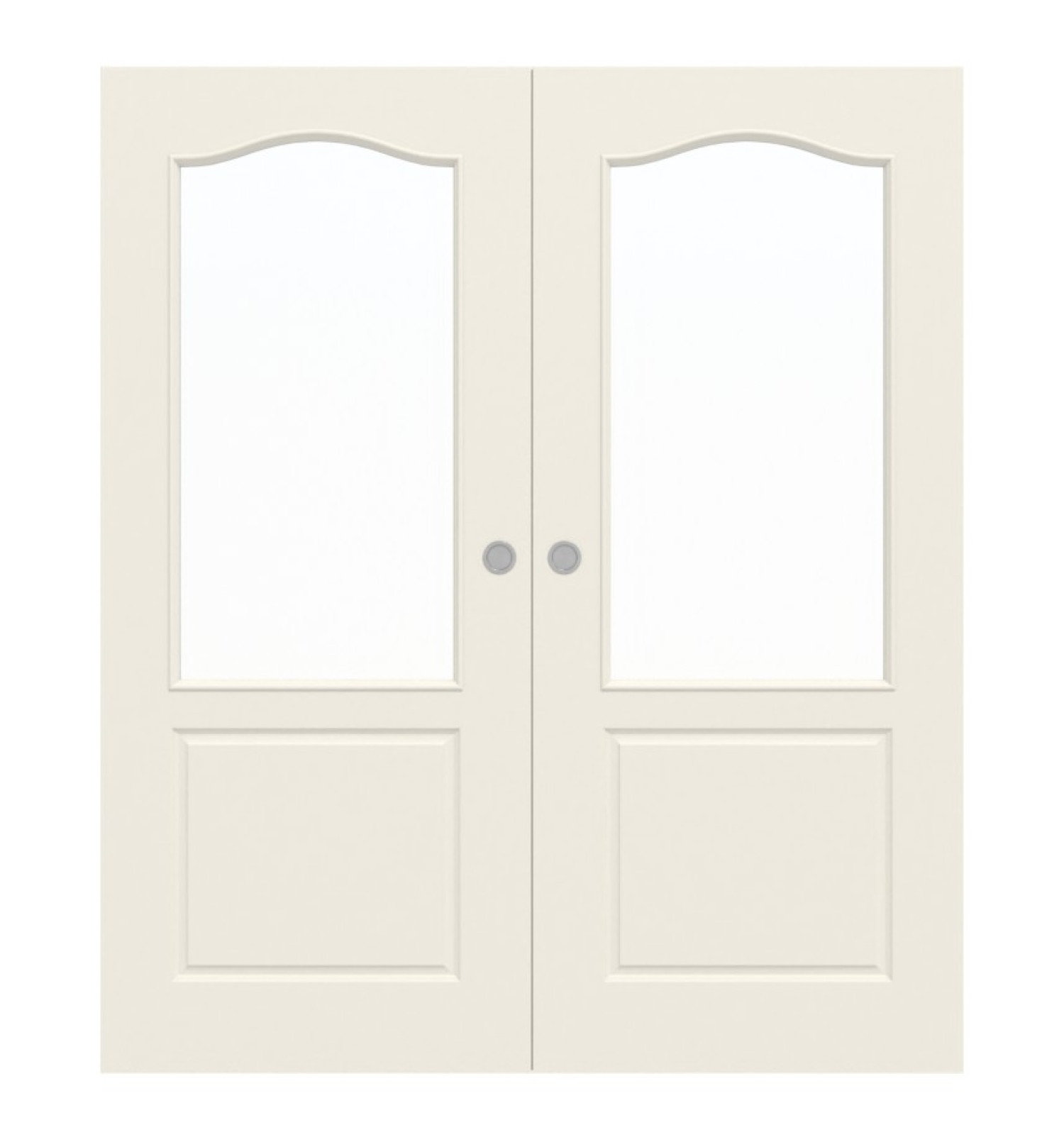 Front view of Provence type 4002-B-LA white lacquer double-leaf sliding door - Westag & Getalit