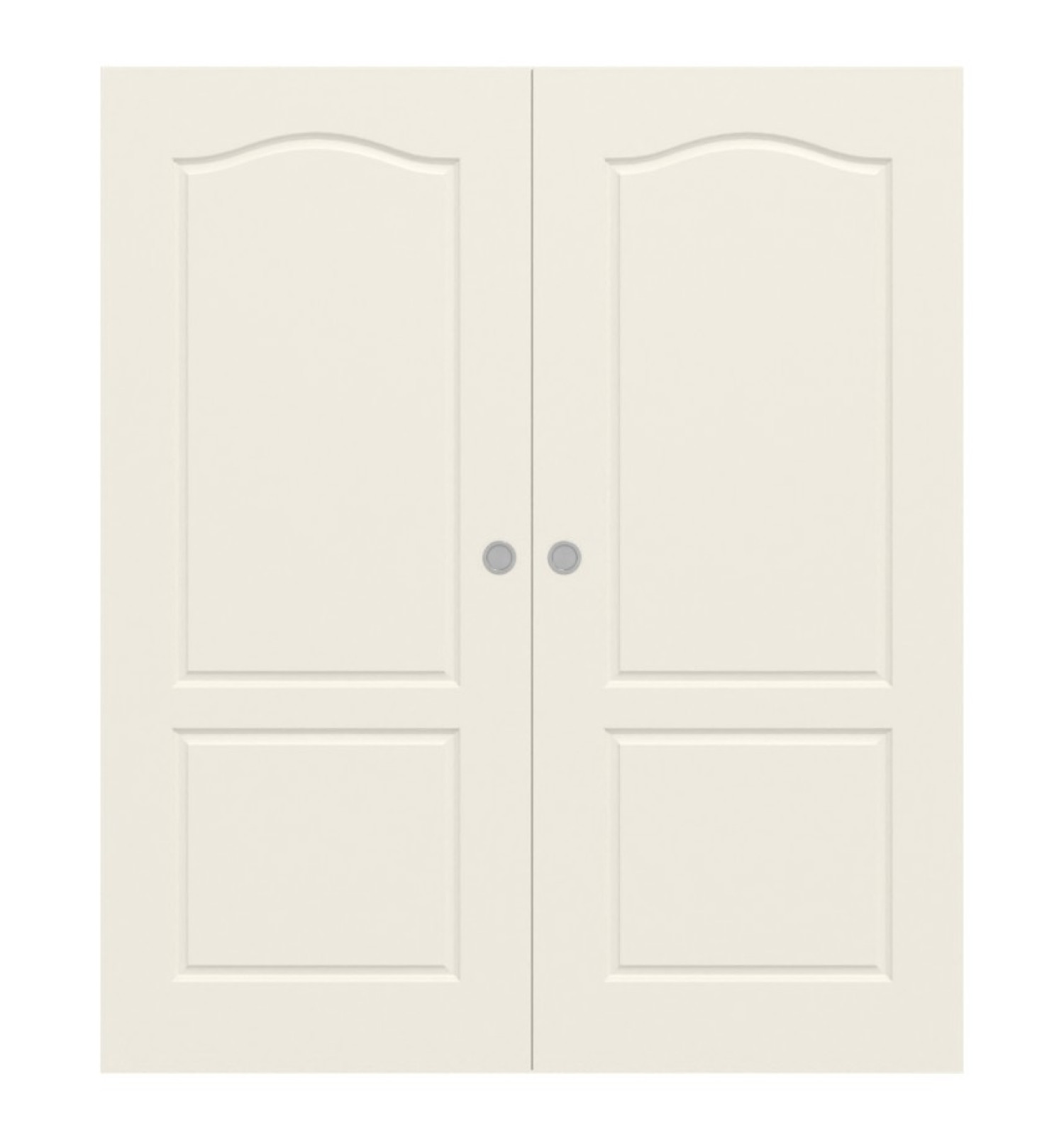 Front view of Provence type 4002-B white lacquer double-leaf sliding door - Westag & Getalit