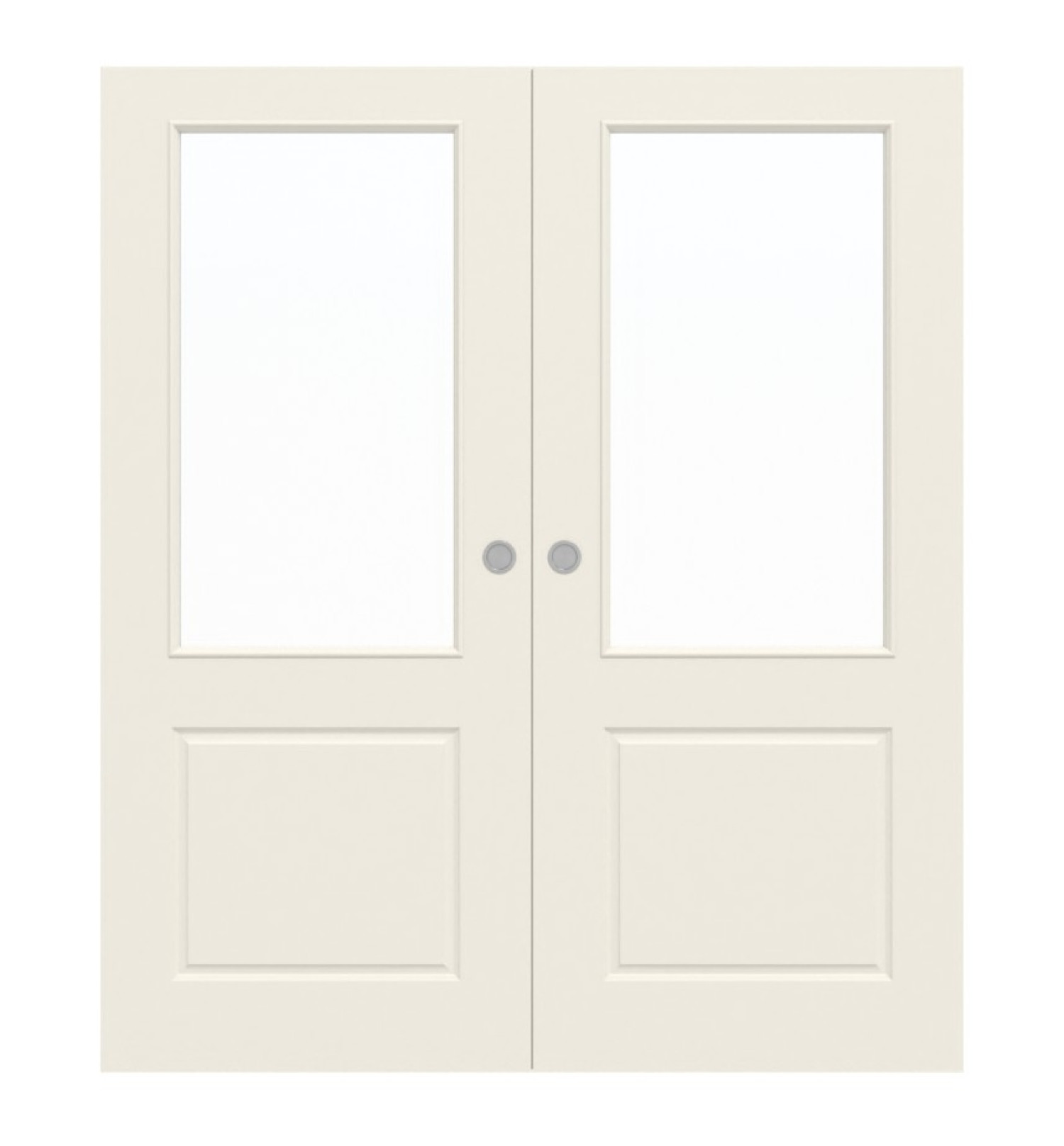 Front view of Provence type 4002-LA white lacquer double-leaf sliding door - Westag & Getalit