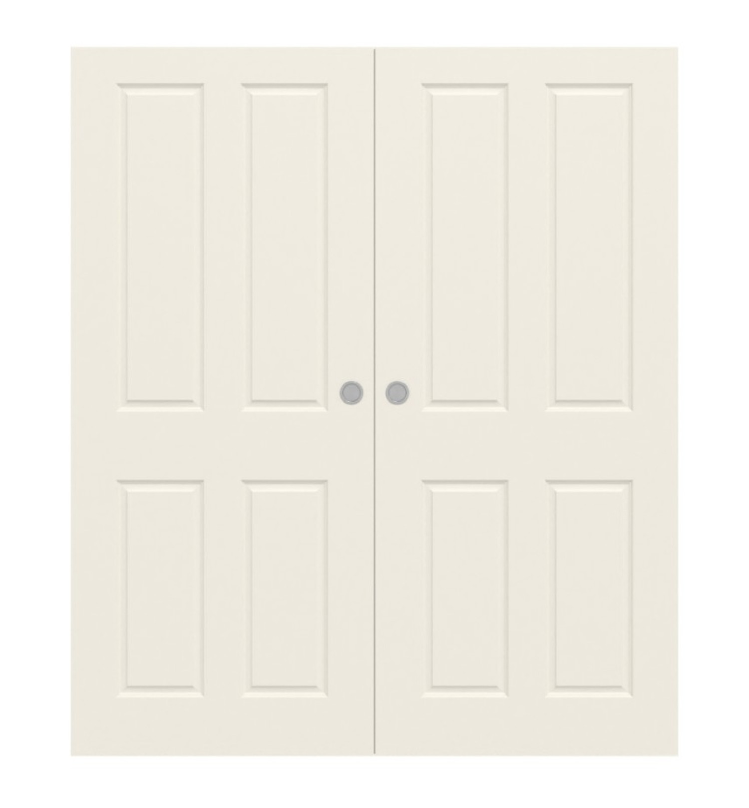 Front view of Provence Type 4004 White lacquer double-leaf sliding door - Westag & Getalit