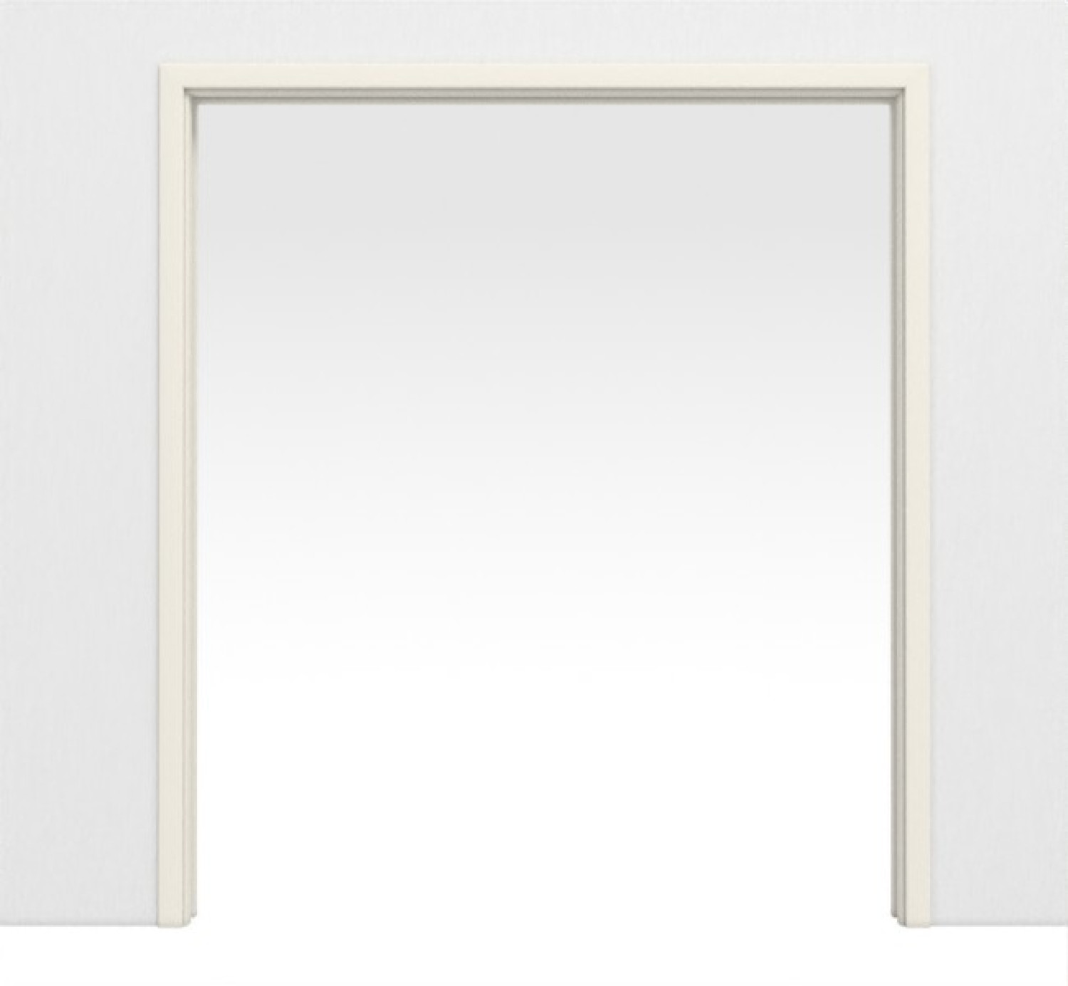 Front view of double-leaf sliding door system PortaLit Uni White A242 running in the wall - Westag & Getalit