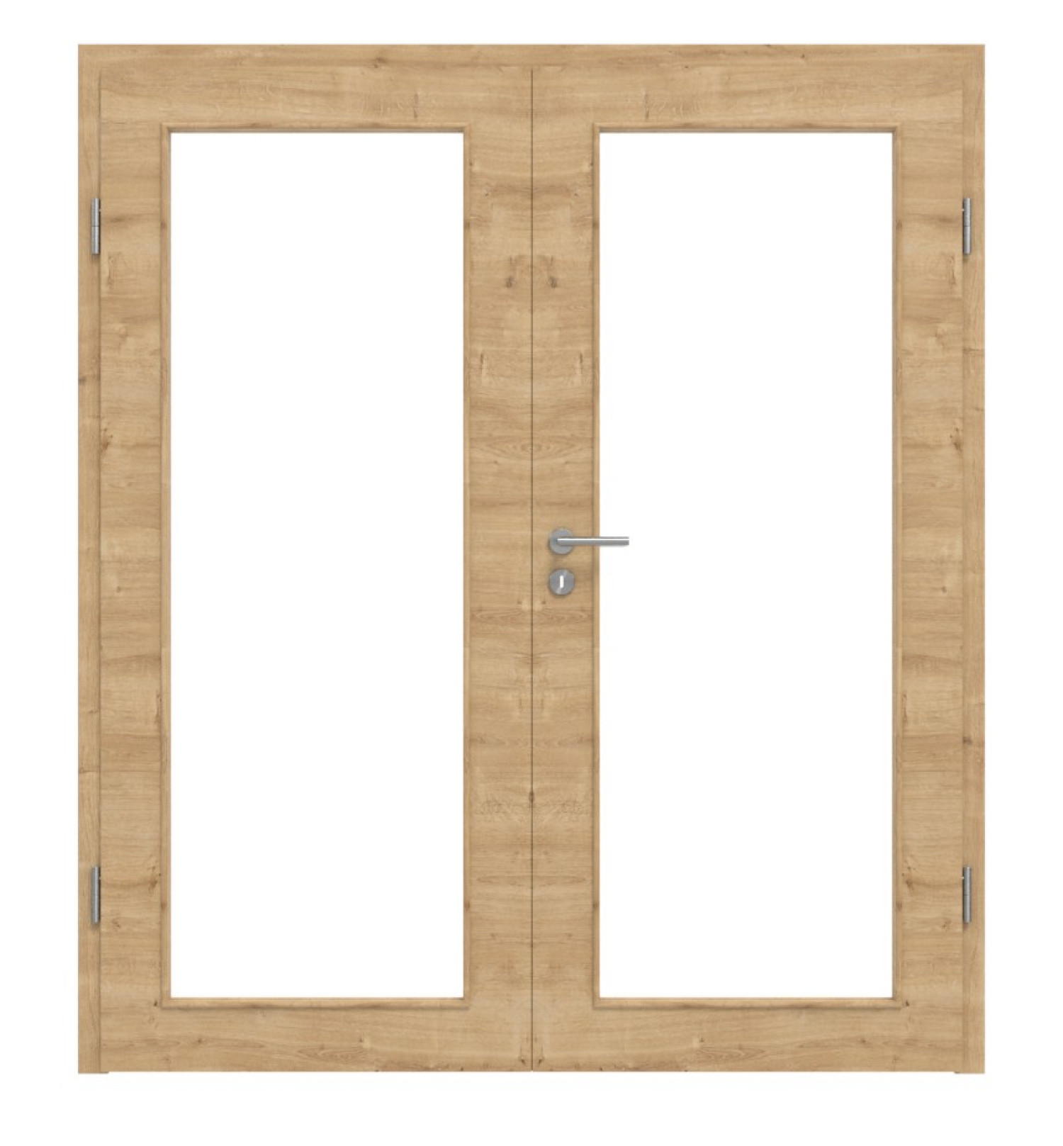 HÖRMANN Drzwi podwójne Dąb dziki układ poprzeczny Duradecor ProLine z przeszkleniem LA 27 z ościeżnicą
