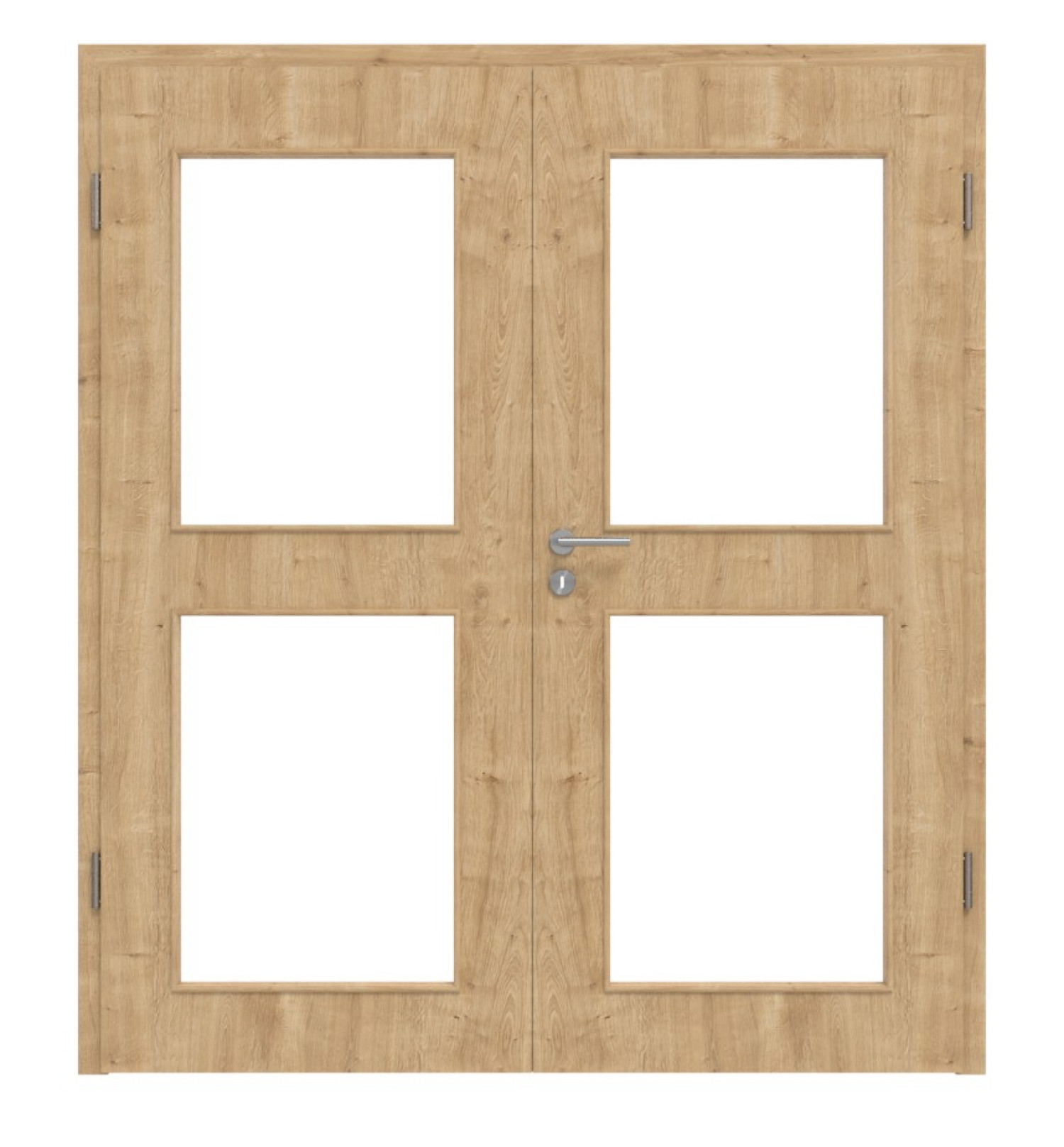 HÖRMANN Drzwi podwójne Dąb dziki Duradecor ProLine z przeszkleniem LA 12 z ościeżnicą