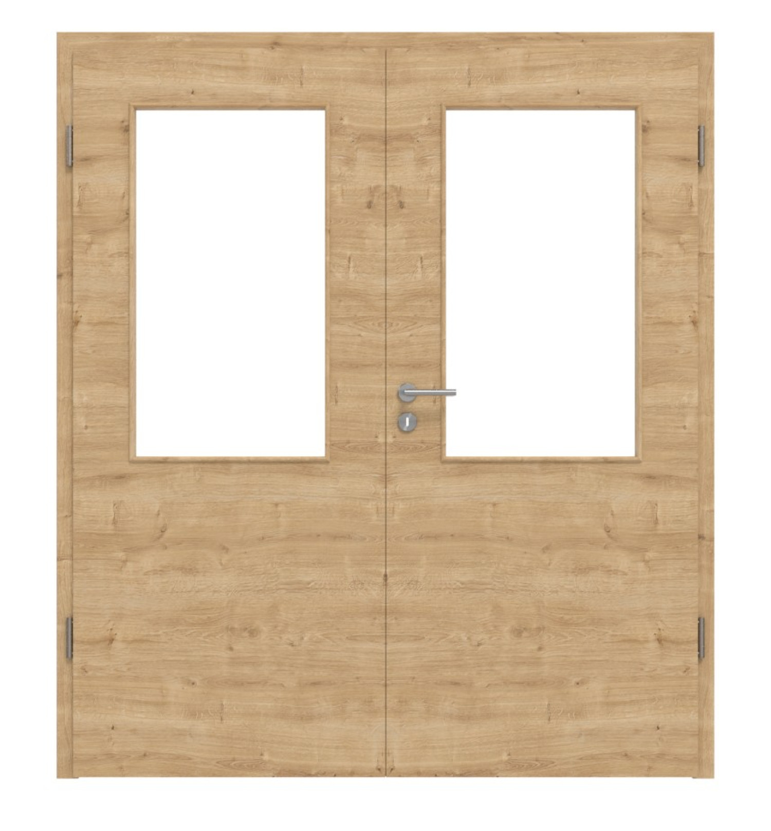 HÖRMANN Drzwi podwójne Dąb dziki układ poprzeczny Duradecor ProLine z przeszkleniem LA 7 z ościeżnicą