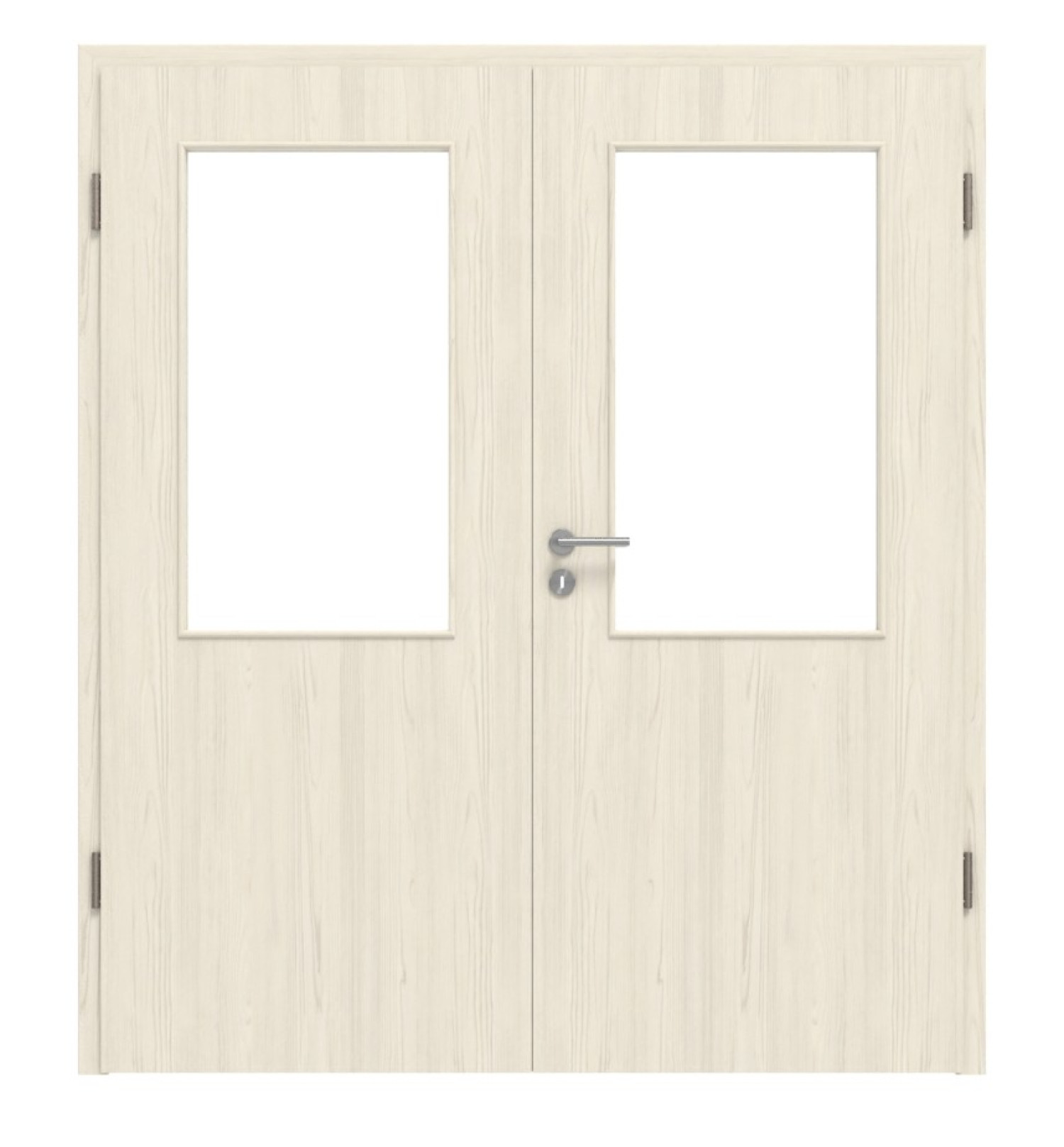 HÖRMANN Drzwi podwójne z szczotkowanej sosny Duradecor ProLine z przeszkleniem LA 7 z ościeżnicą