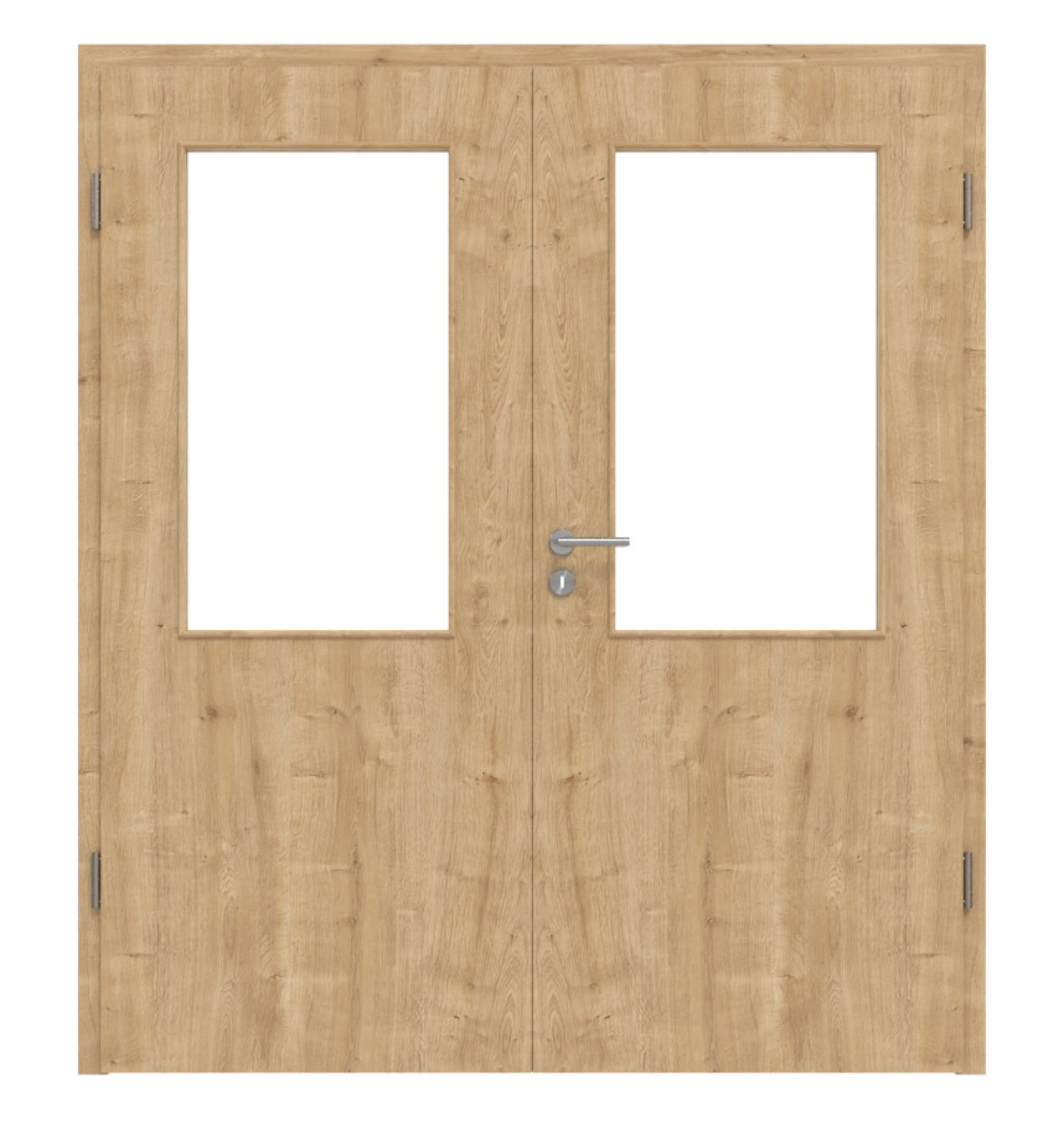 HÖRMANN Drzwi podwójne Dąb dziki Duradecor ProLine z przeszkleniem LA 7 z ościeżnicą