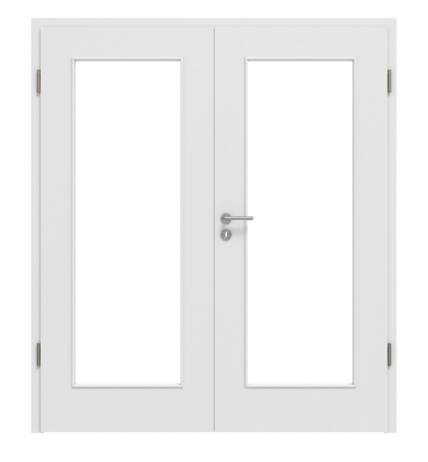 Widok z przodu Bütte Weiß LA 8 Basic Durat drzwi podwójne z ościeżnicą - Huga