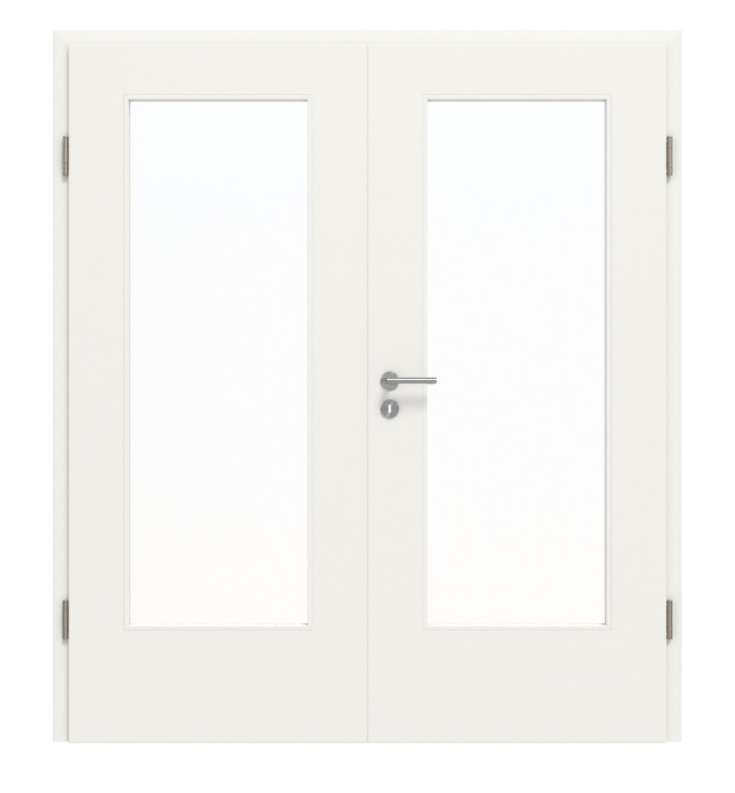 JELD-WEN Drzwi podwójne Classic Brillantweiß podobny do RAL 9016 ExpertLack z przeszkleniem LÖ-33 z ościeżnicą