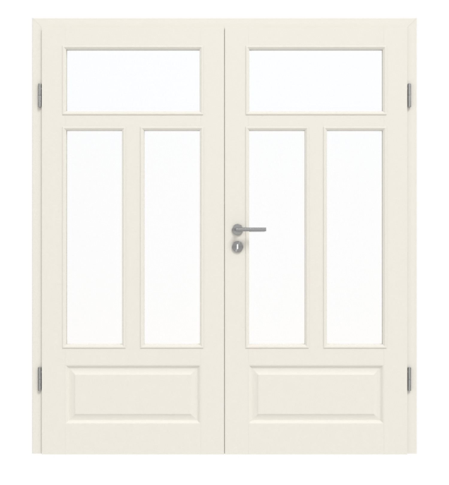 DRZWI PODWÓJNE GARANT Como Białe lakierowane z przeszkleniem CKL1/3 z ościeżnicą