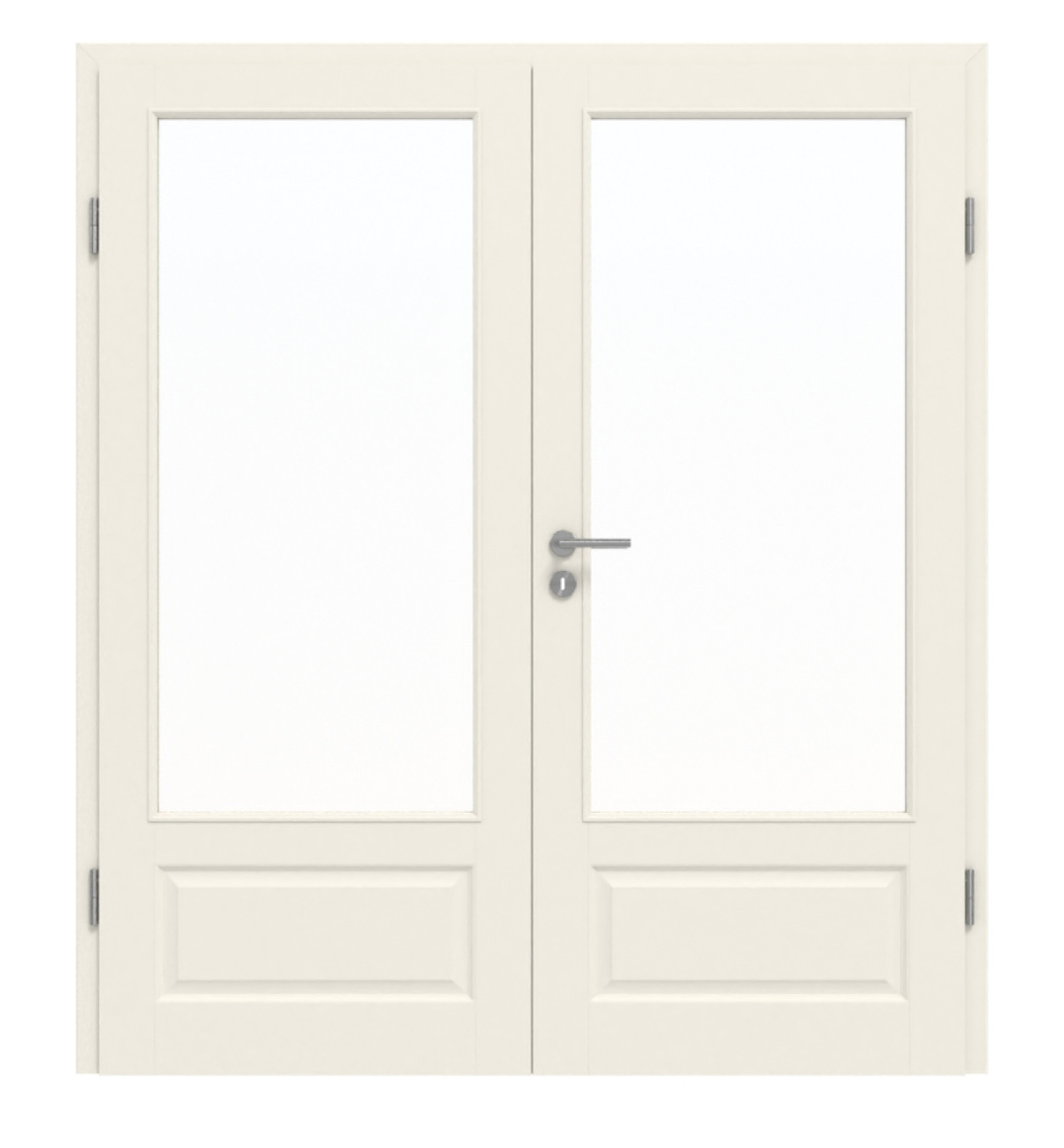 DRZWI PODWÓJNE GARANT Como Białe lakierowane z przeszkleniem CKL1 z ościeżnicą