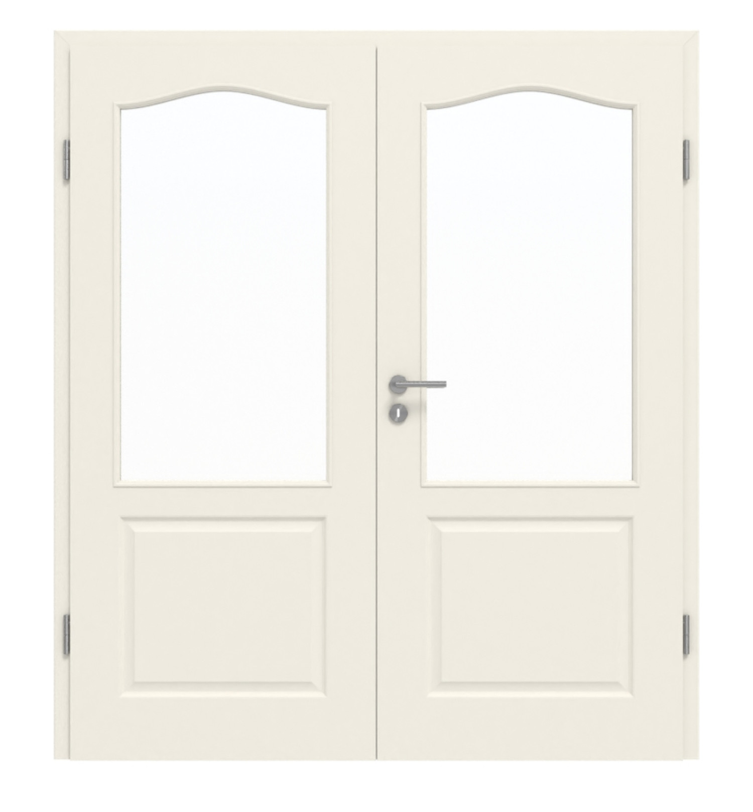 DRZWI PODWÓJNE GARANT Como Białe lakierowane z przeszkleniem CKL2 z ościeżnicą