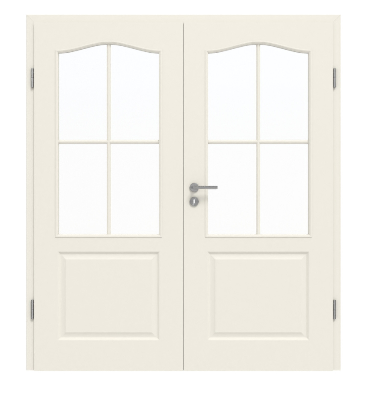 DRZWI PODWÓJNE GARANT Como Białe lakierowane z przeszkleniem CKL2 Słup SP0 z ościeżnicą
