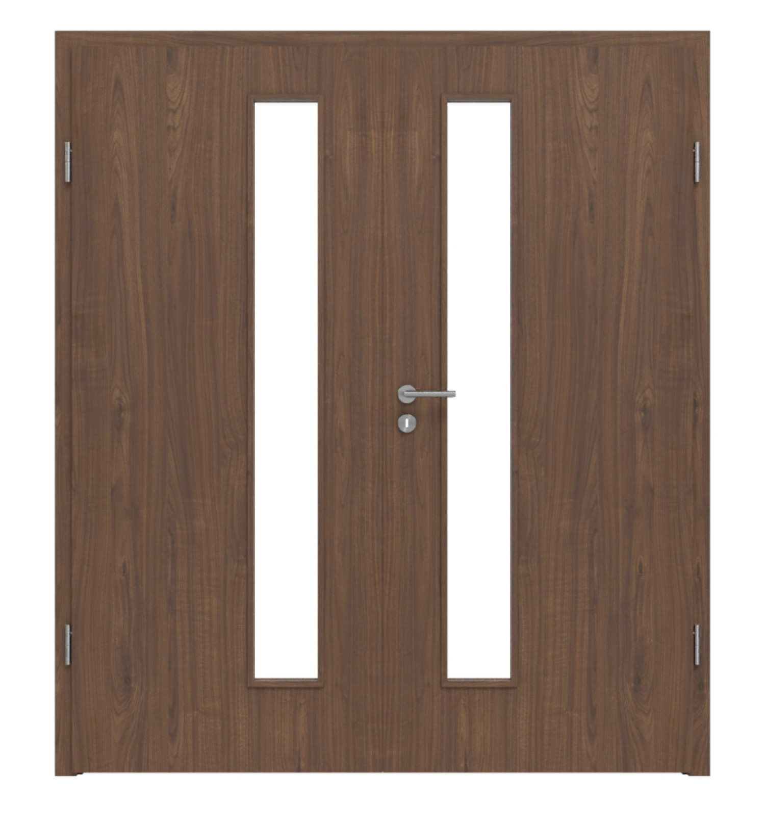 DRZWI PODWÓJNE WESTAG ORZECH TRYNTO NU 717 Portalit CPL z przeszkleniem LA-1D po stronie zamka w komplecie z ościeżnicą