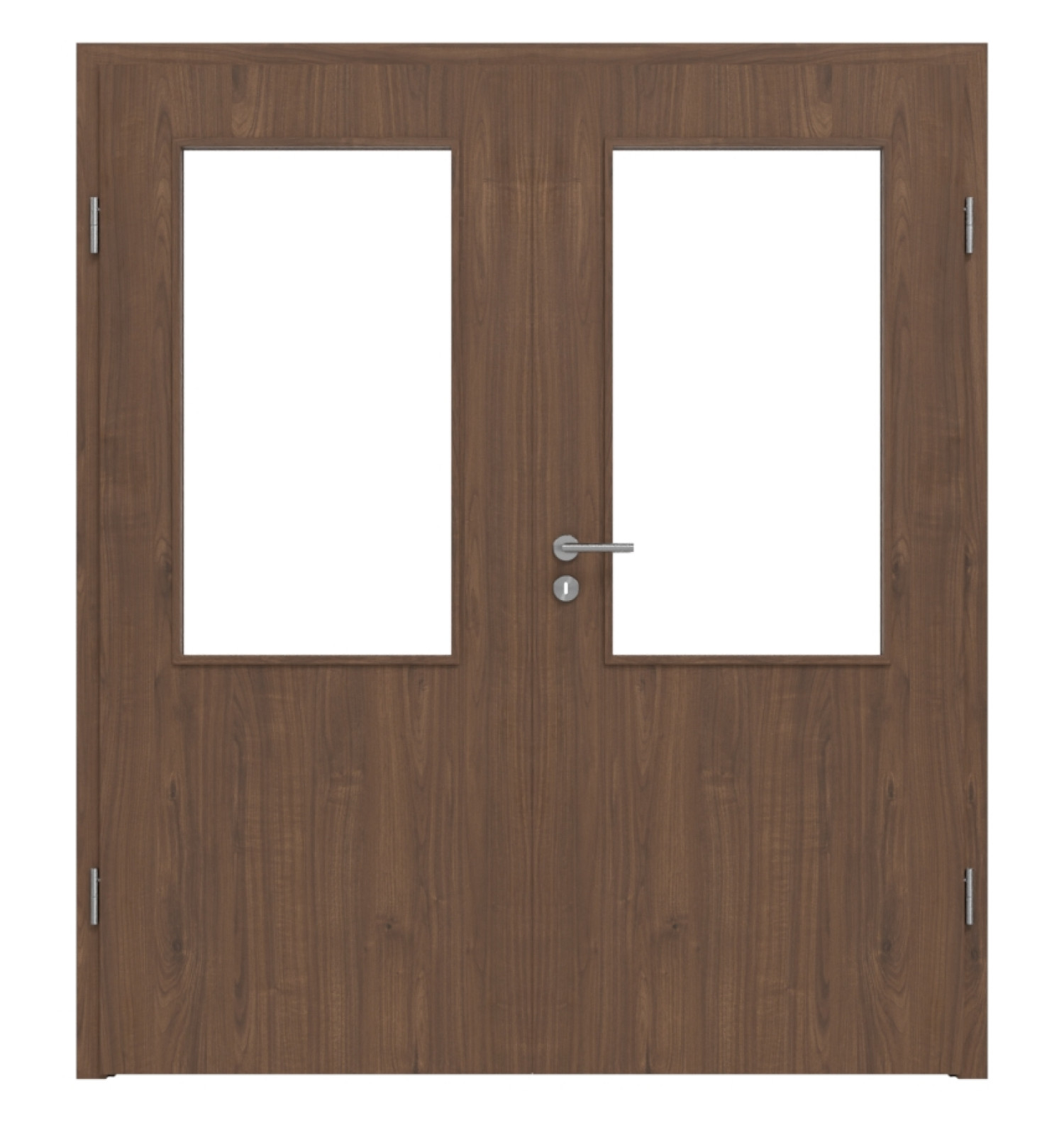 WESTAG Drzwi podwójne orzechowe Trentino NU 717 Portalit CPL z przeszkleniem LA-100 w komplecie z ościeżnicą