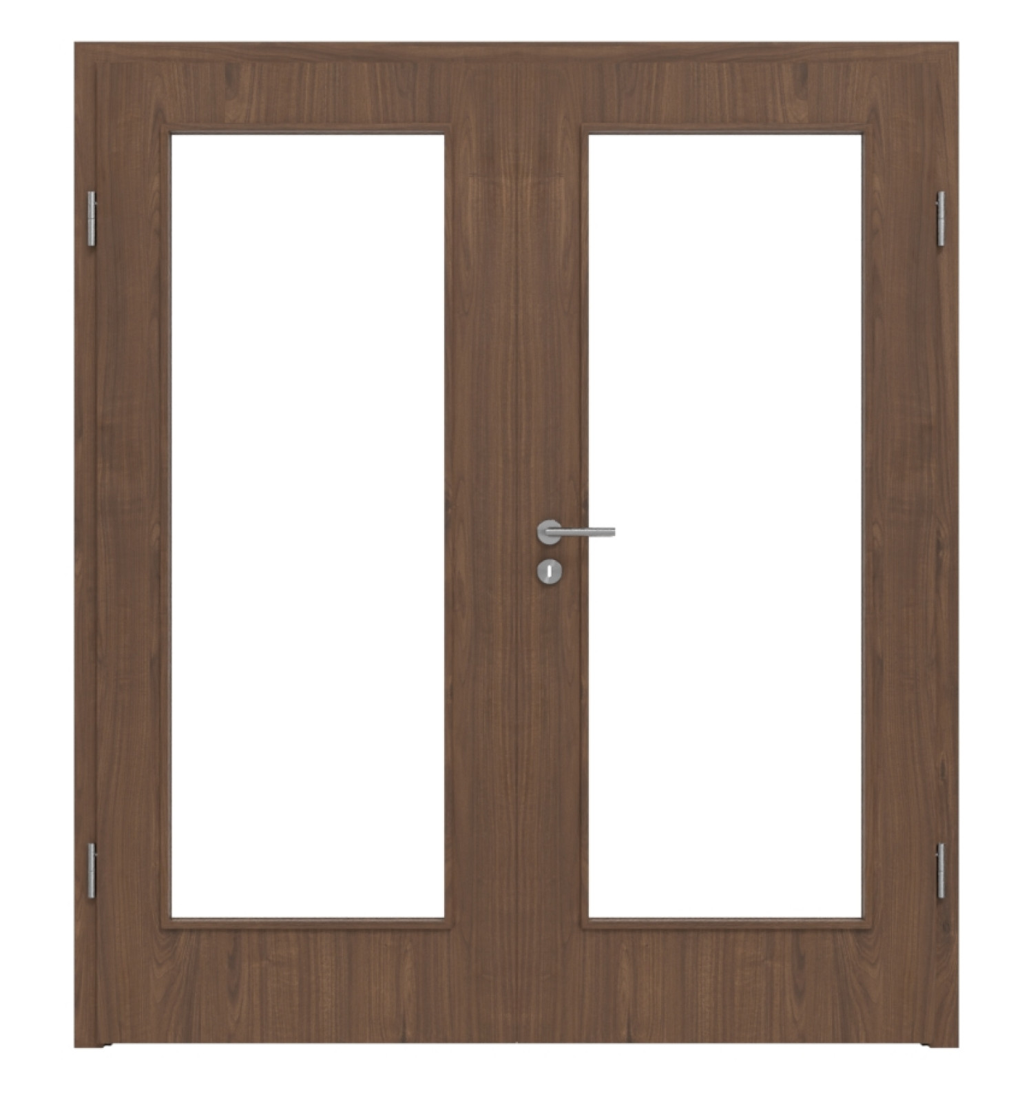 WESTAG Drzwi podwójne orzechowe Trentino NU 717 Portalit CPL z przeszkleniem LA-1000 w komplecie z ościeżnicą