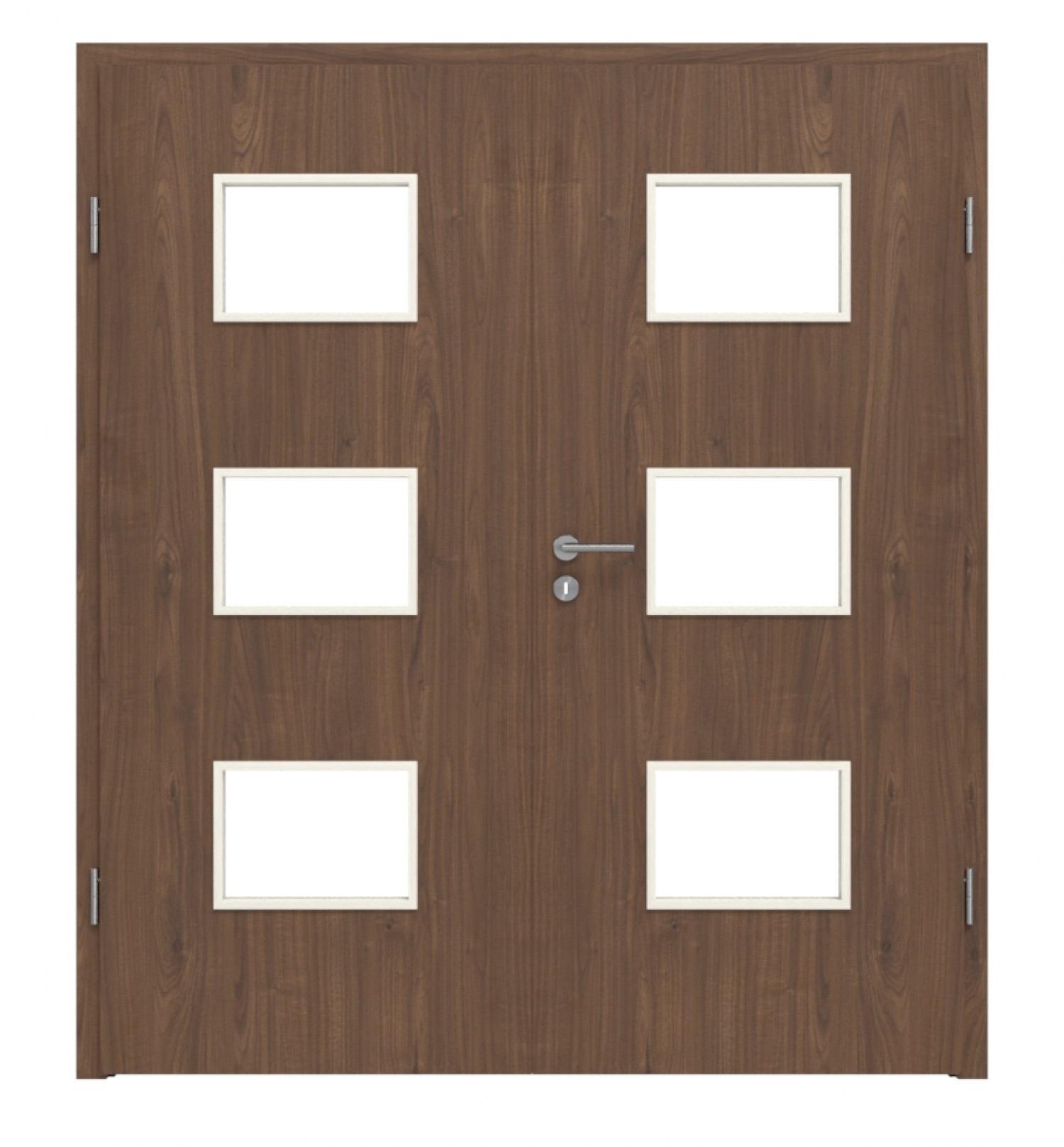 WESTAG Drzwi podwójne Nussbaum Trentino NU 717 Portalit CPL z przeszkleniem LA-3Q inkl. ościeżnica