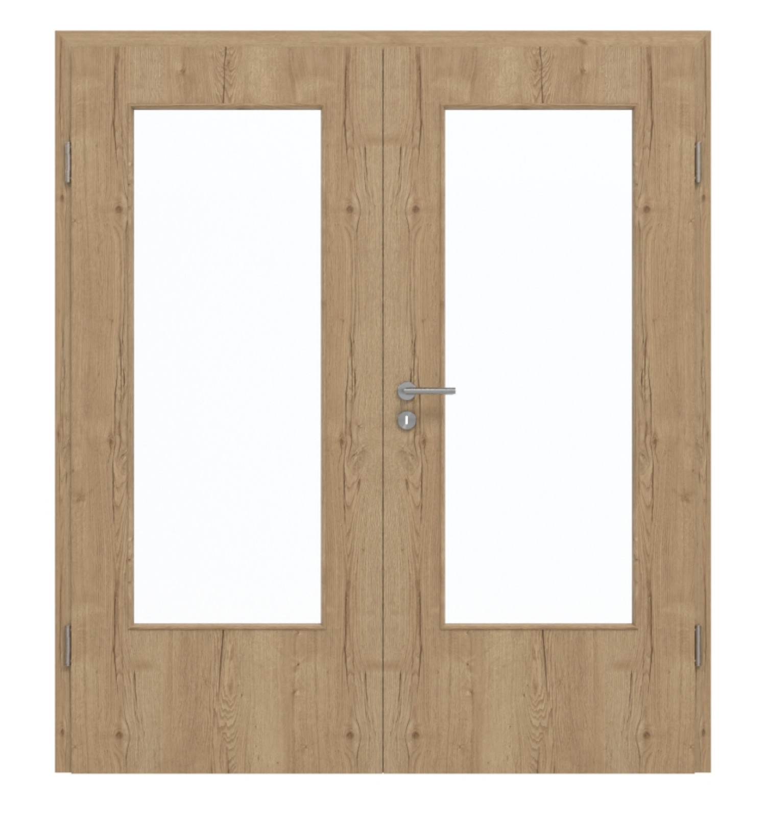 GARANT Drzwi podwójne wraz z ościeżnicą Authentic Dąb szczelinowy CePaL z przeszkleniem LA-DIN