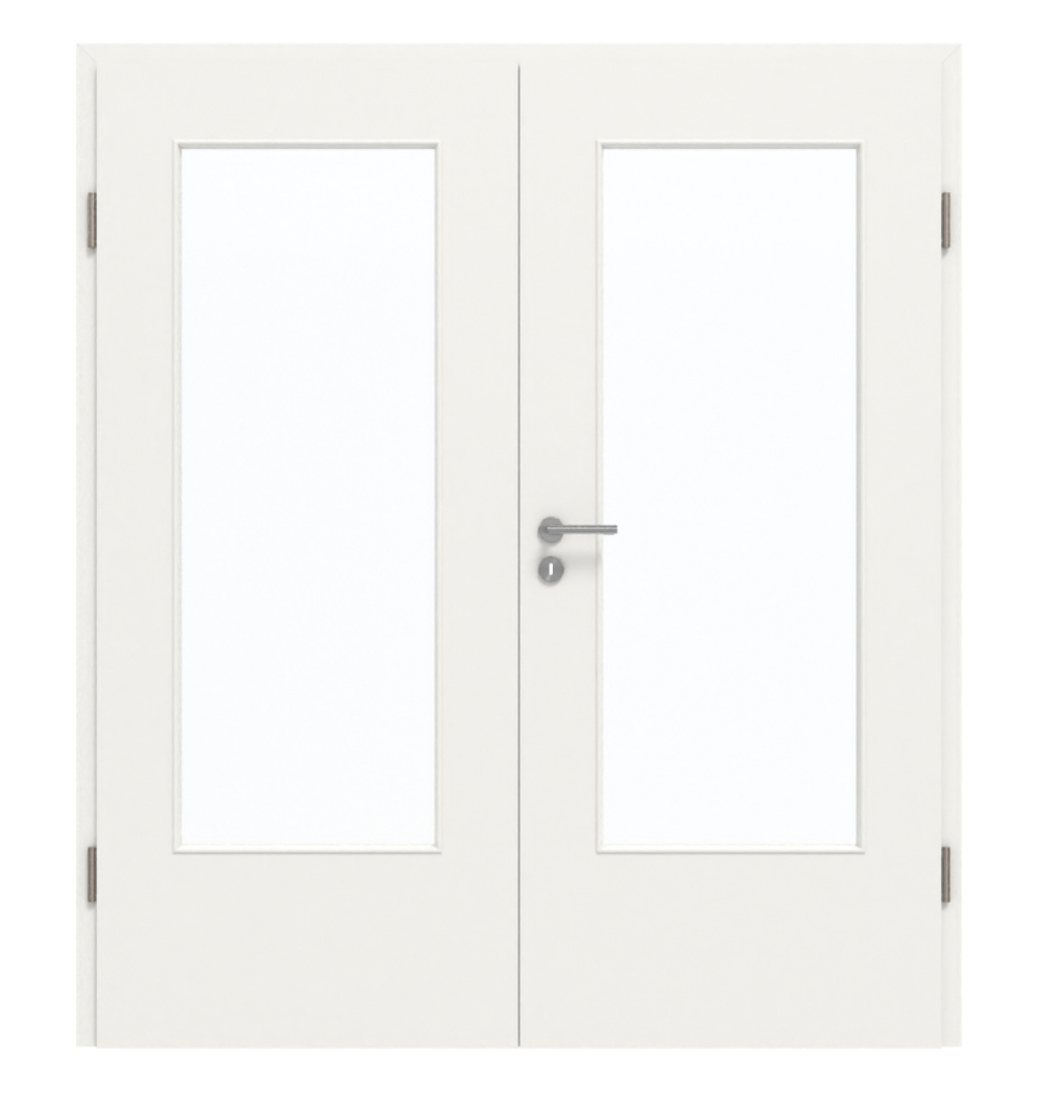 GARANT Drzwi podwójne z ościeżnicą lakier białym 9016 z przeszkleniem LA-DIN